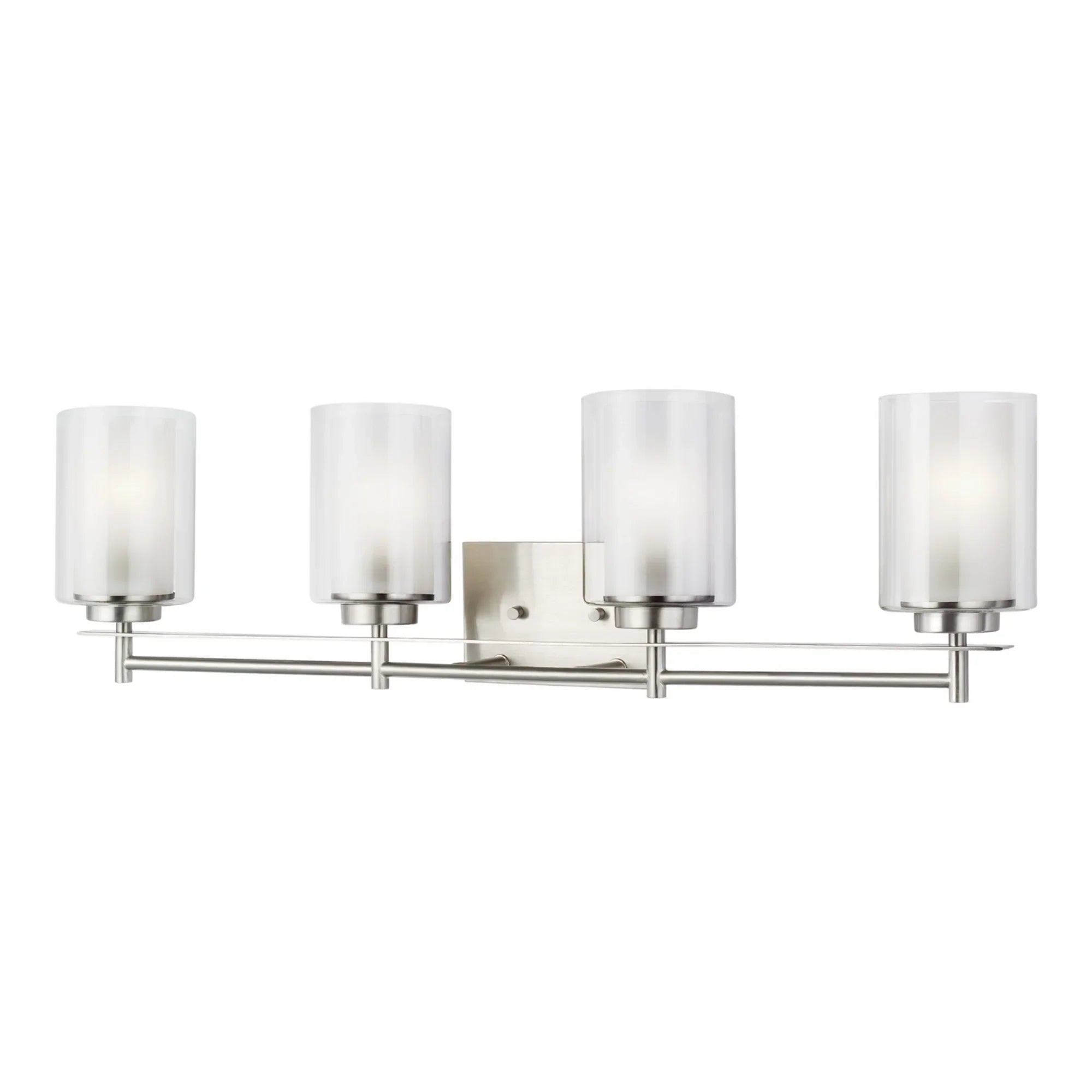 Elmwood Park 31" 4-Light LED Bathroom Vanity, Brushed Nickel Finish - Bees Lighting