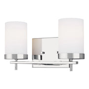 Zire 14" 2-Light Bathroom Vanity, Chrome Finish - Bees Lighting