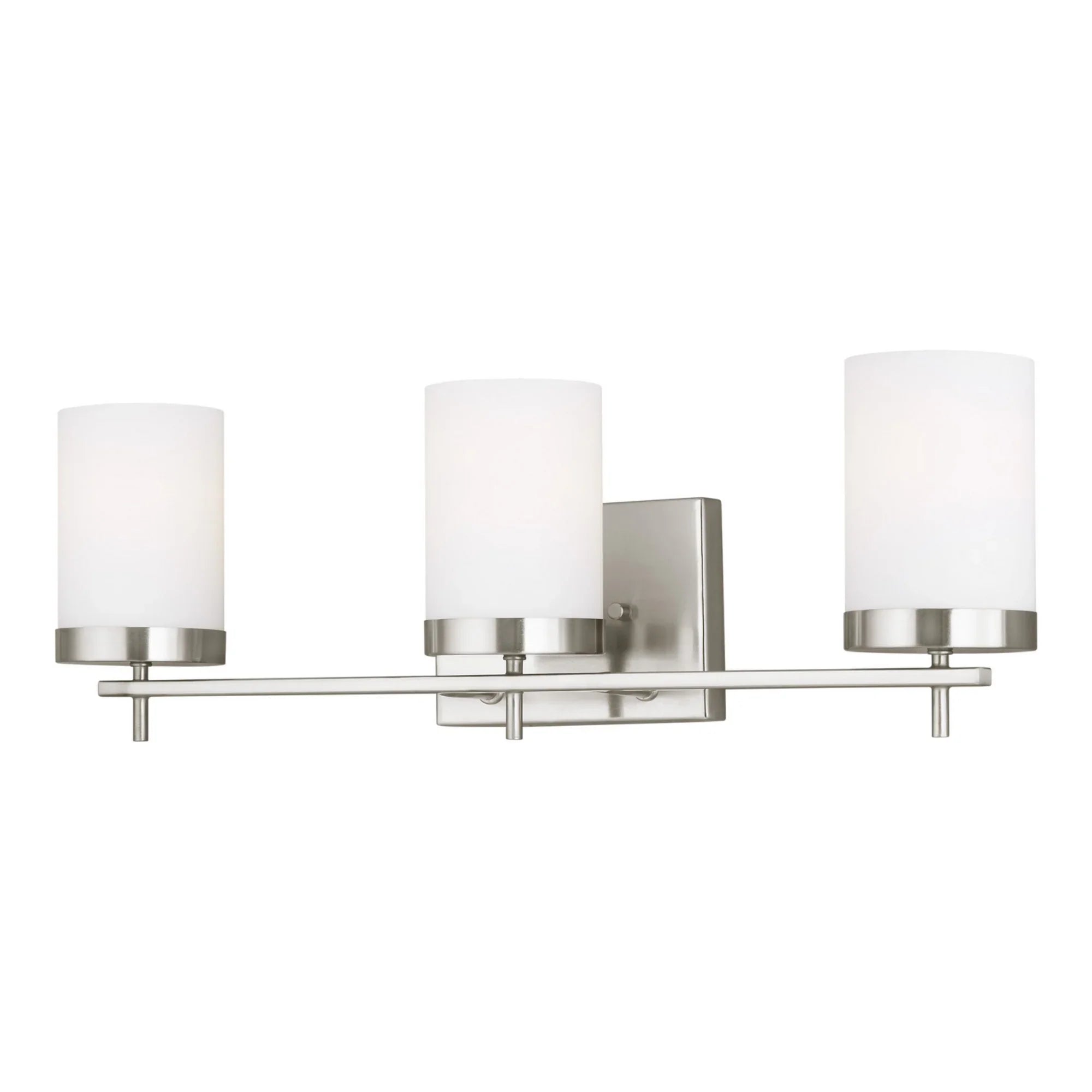 Zire 24" 3-Light Bathroom Vanity, Brushed Nickel Finish - Bees Lighting
