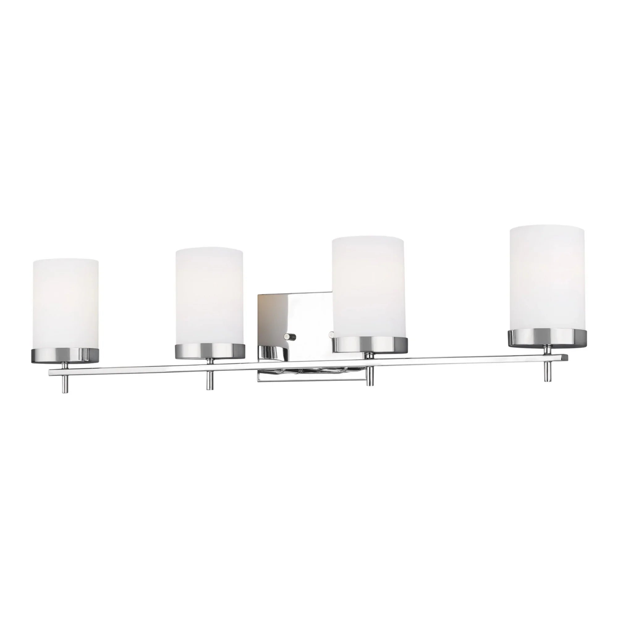 Zire 34" 4-Light Bathroom Vanity, Chrome Finish - Bees Lighting