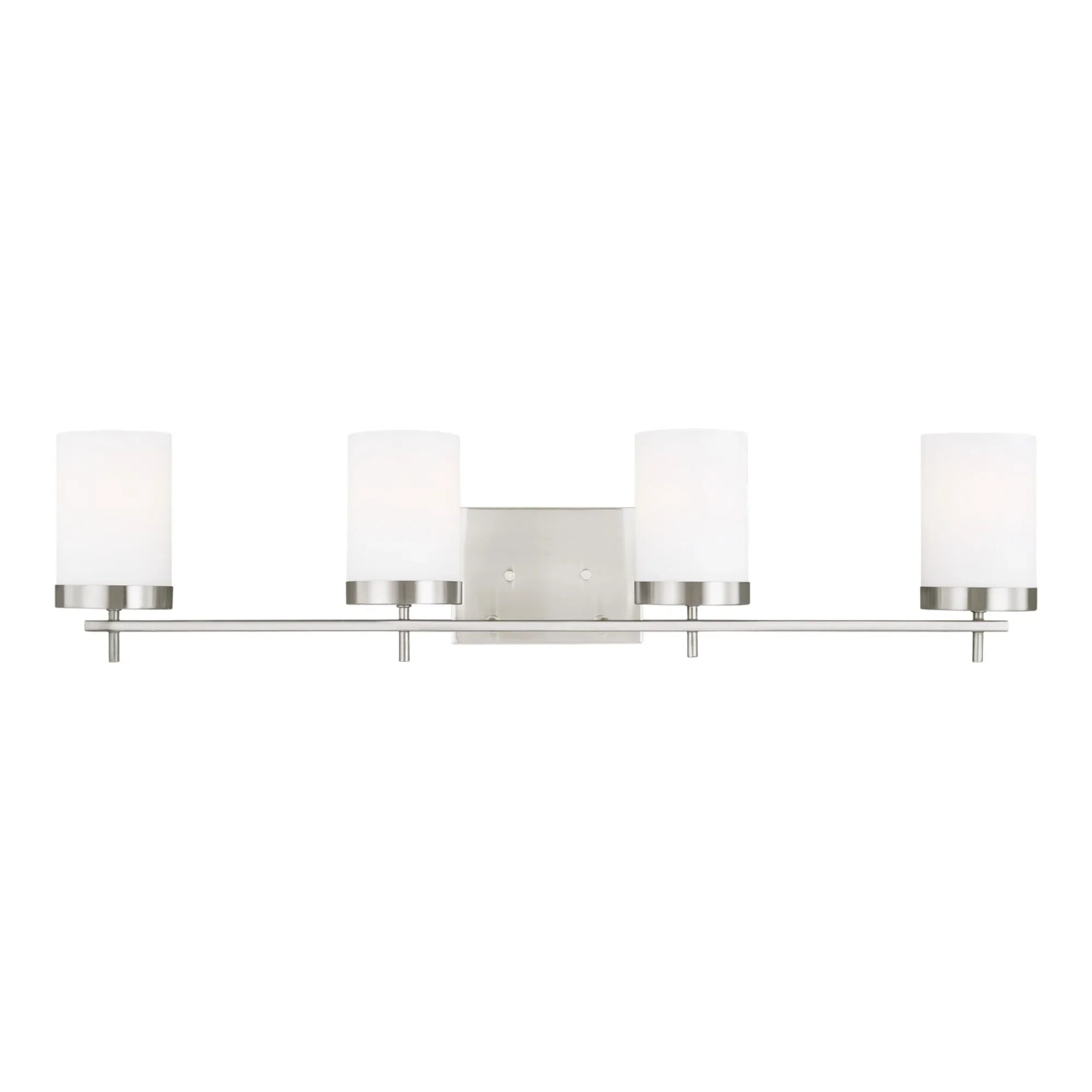 Zire 34" 4-Light Bathroom Vanity, Brushed Nickel Finish - Bees Lighting
