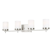 Zire 34" 4-Light Bathroom Vanity, Brushed Nickel Finish - Bees Lighting
