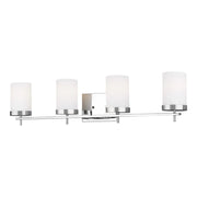 Zire 34" 4-Light LED Bathroom Vanity, Chrome Finish - Bees Lighting