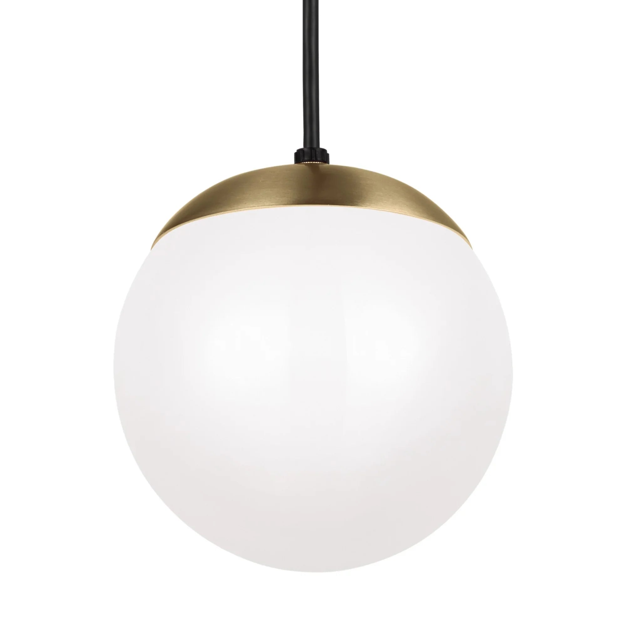 Leo Hanging Globe 8" Small Pendant, Satin Brass Finish - Bees Lighting
