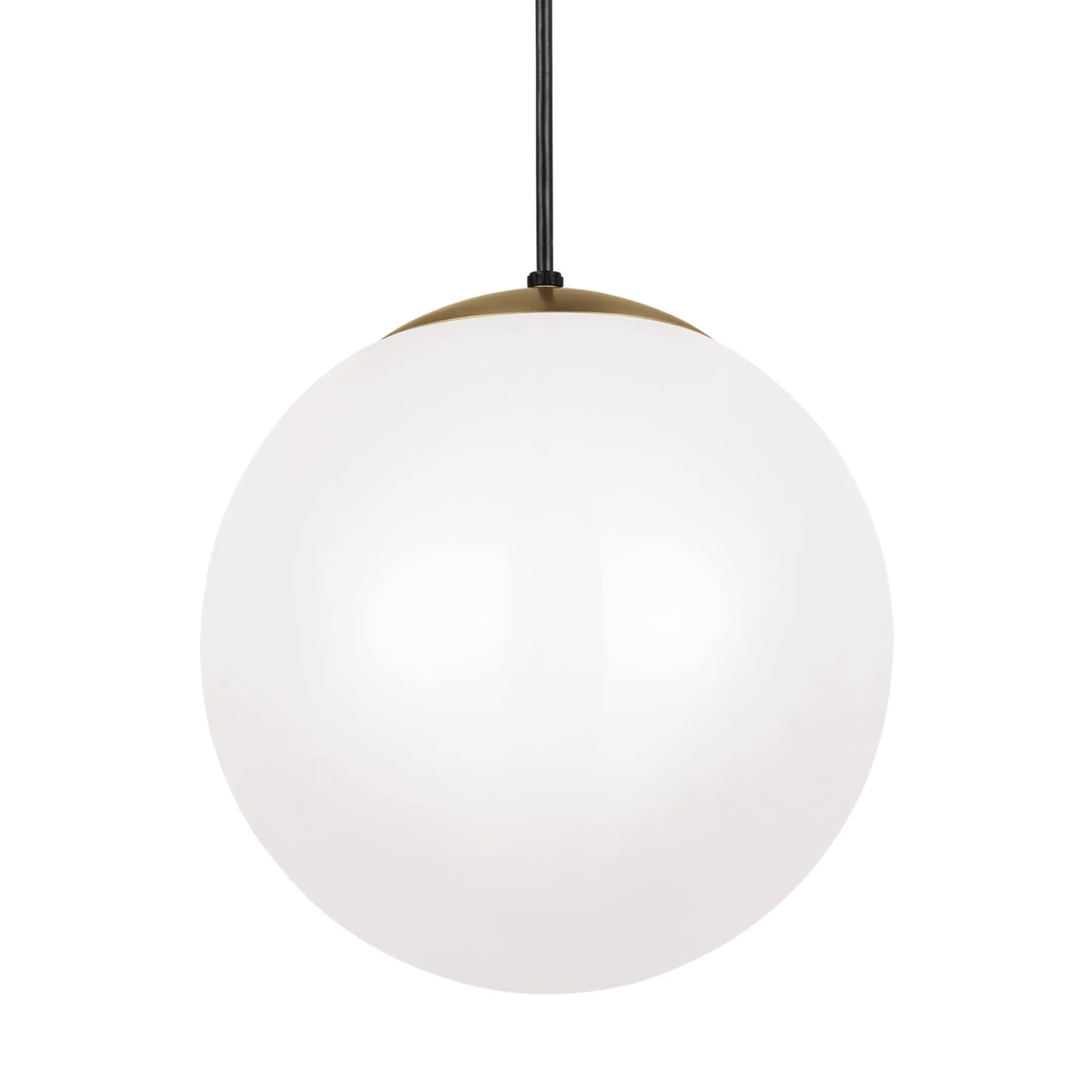 Leo Hanging Globe 14" X-Large Pendant, Satin Brass Finish - Bees Lighting