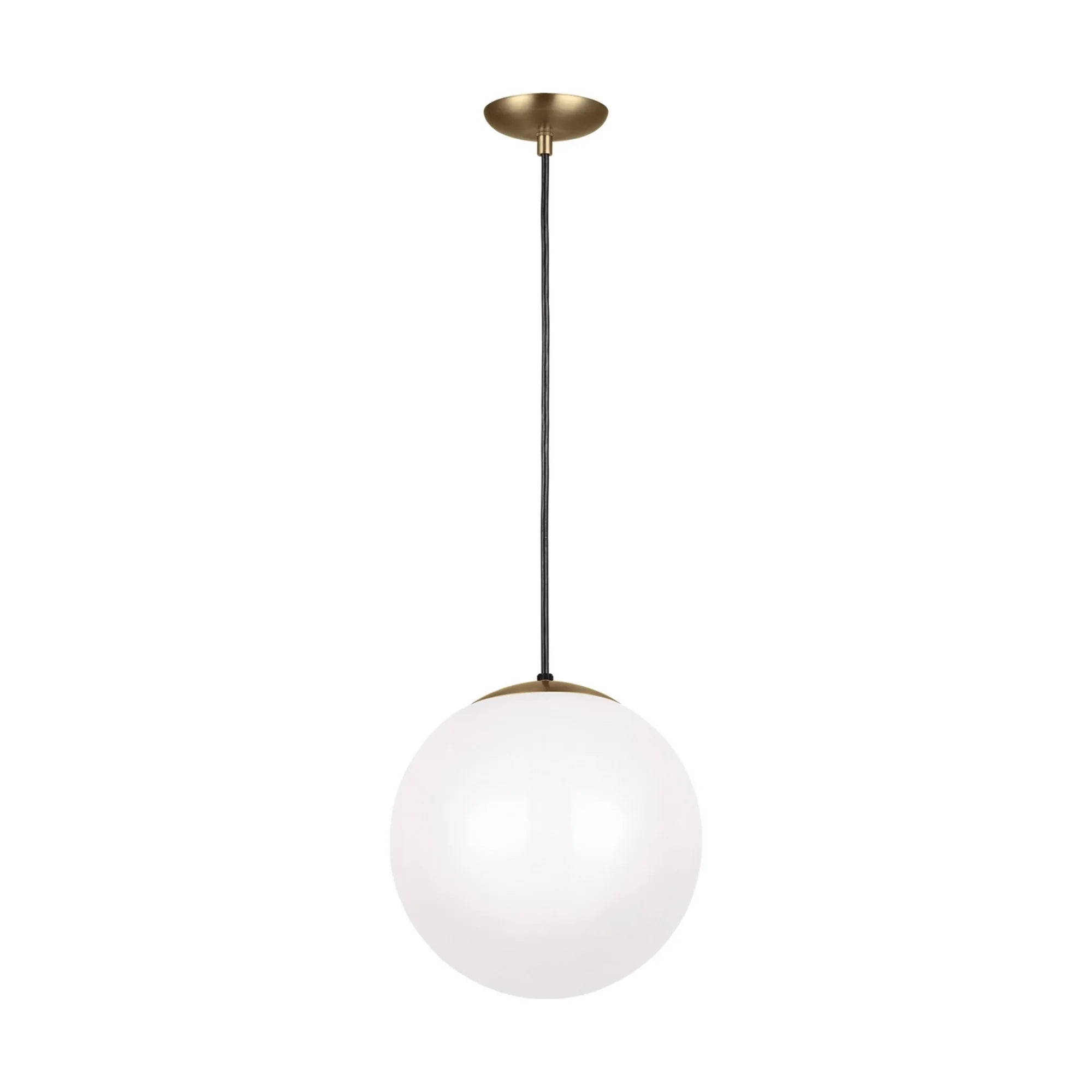 Leo Hanging Globe 14" X-Large Pendant, Satin Brass Finish - Bees Lighting