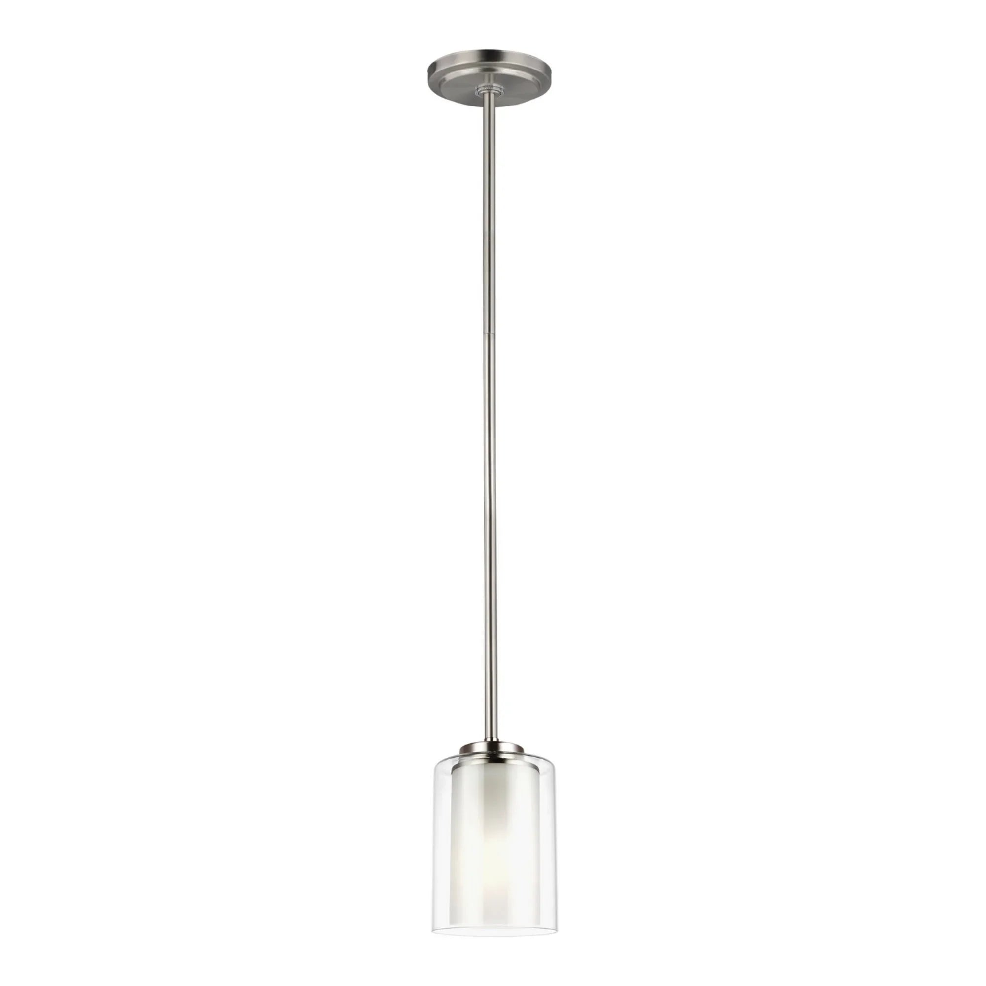 Elmwood Park 7" Mini Pendant, Brushed Nickel Finish - Bees Lighting