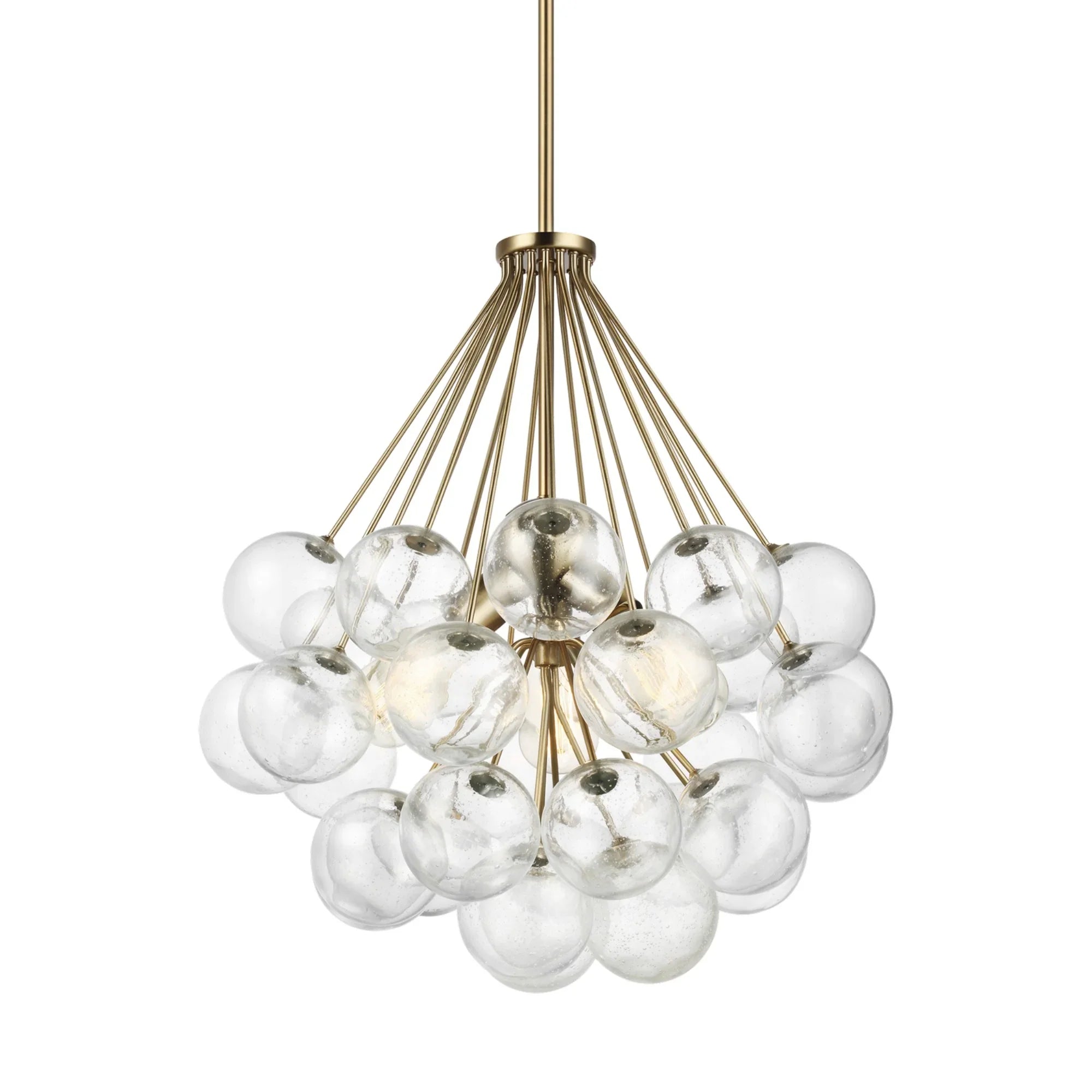 Bronzeville 22" 3-Light Pendant, Satin Brass Finish - Bees Lighting
