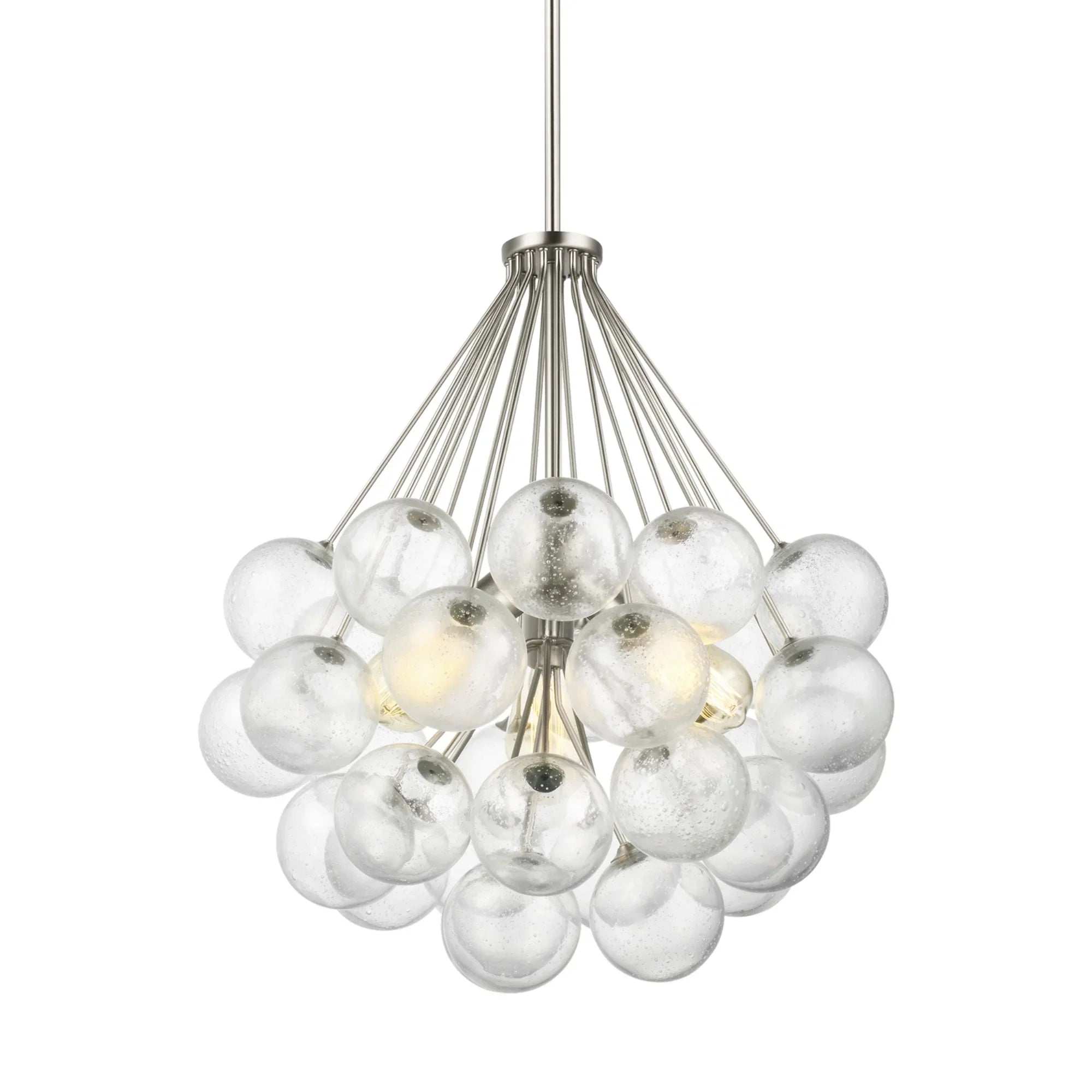 Bronzeville 22" 3-Light Pendant, Brushed Nickel Finish - Bees Lighting