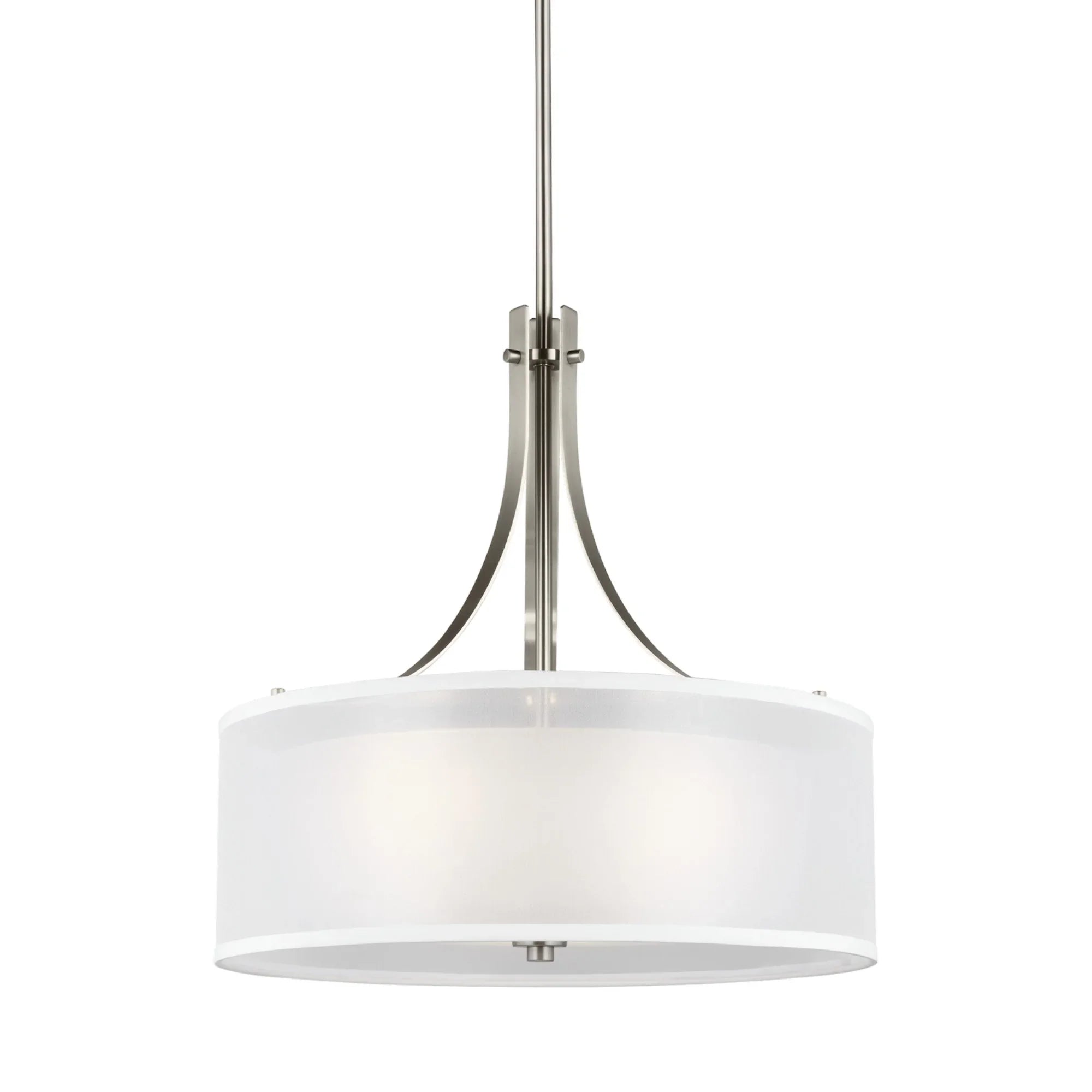 Elmwood Park 19" 3-Light Pendant, Brushed Nickel Finish - Bees Lighting