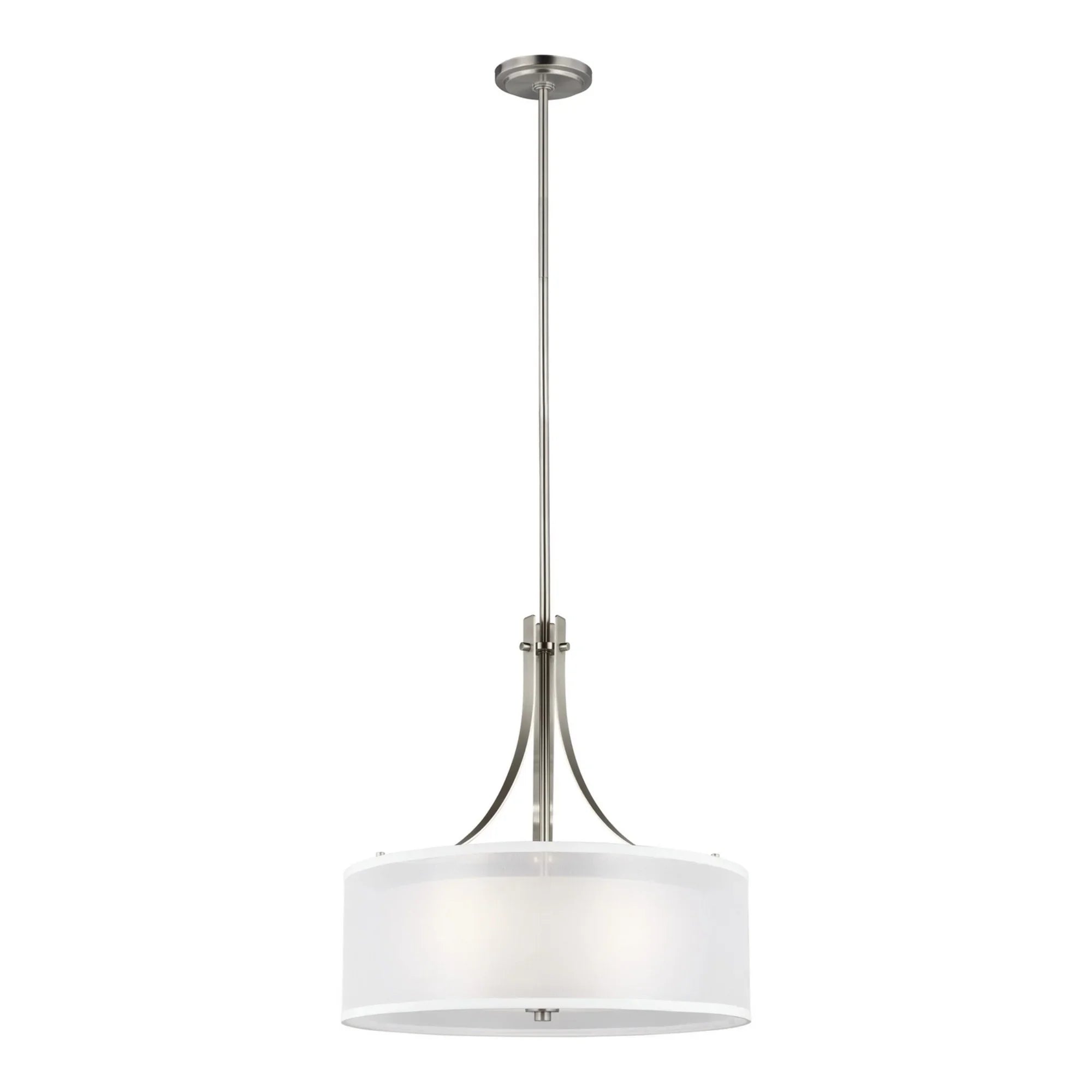Elmwood Park 19" 3-Light Pendant, Brushed Nickel Finish - Bees Lighting