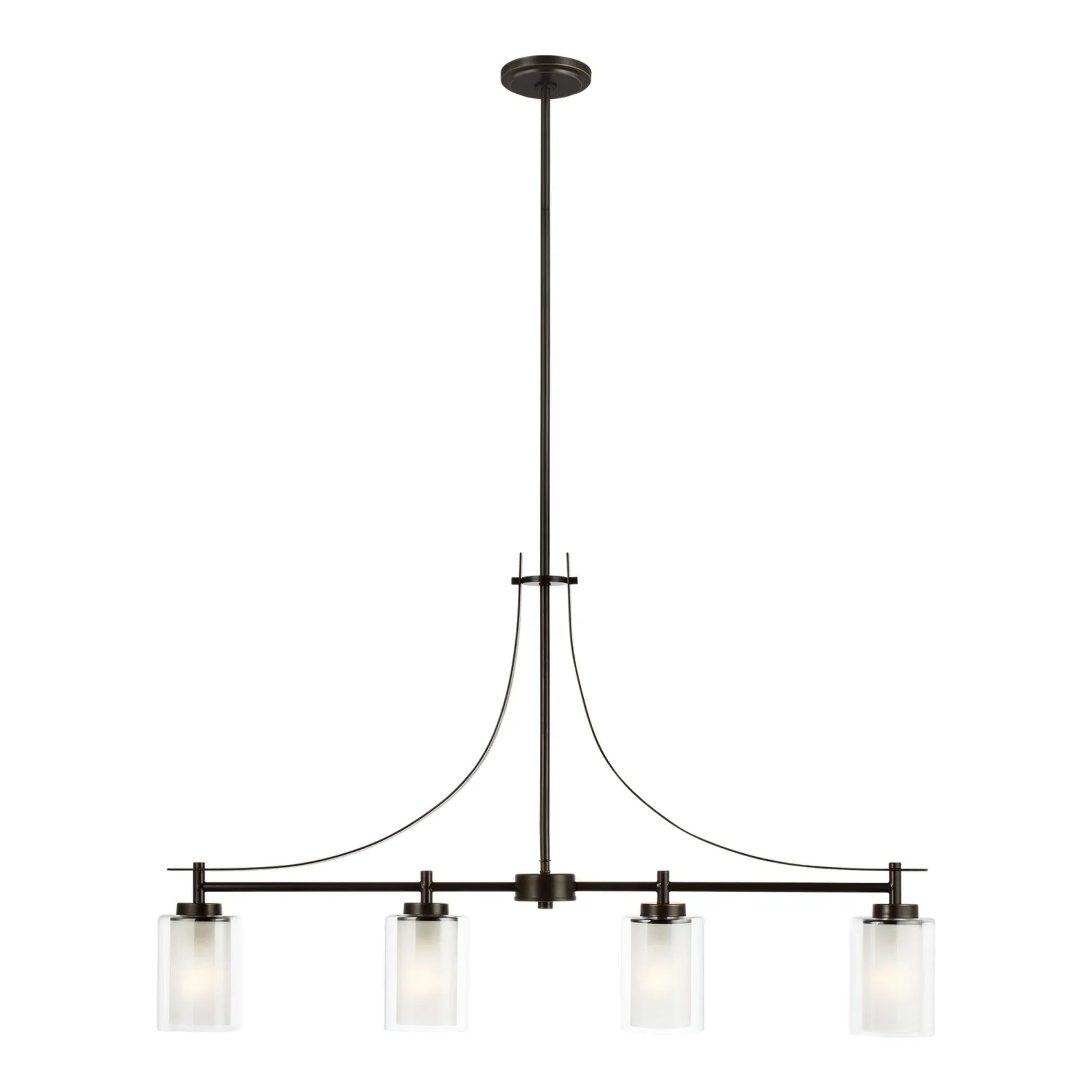 Elmwood Park 40" 4-Light LED Linear Pendant, Bronze Finish - Bees Lighting