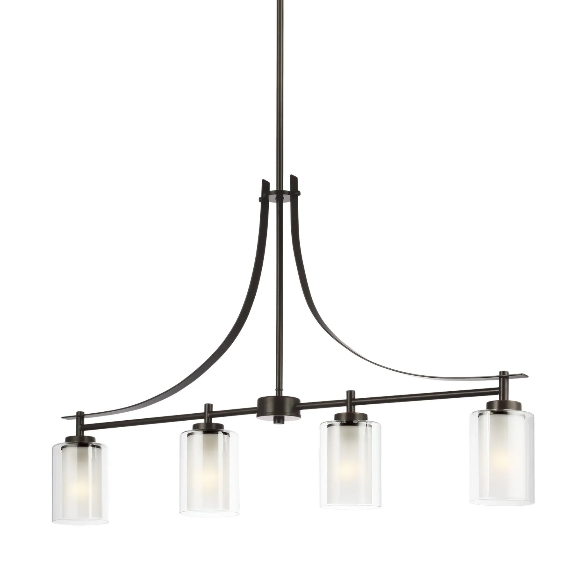 Elmwood Park 40" 4-Light LED Linear Pendant, Bronze Finish - Bees Lighting