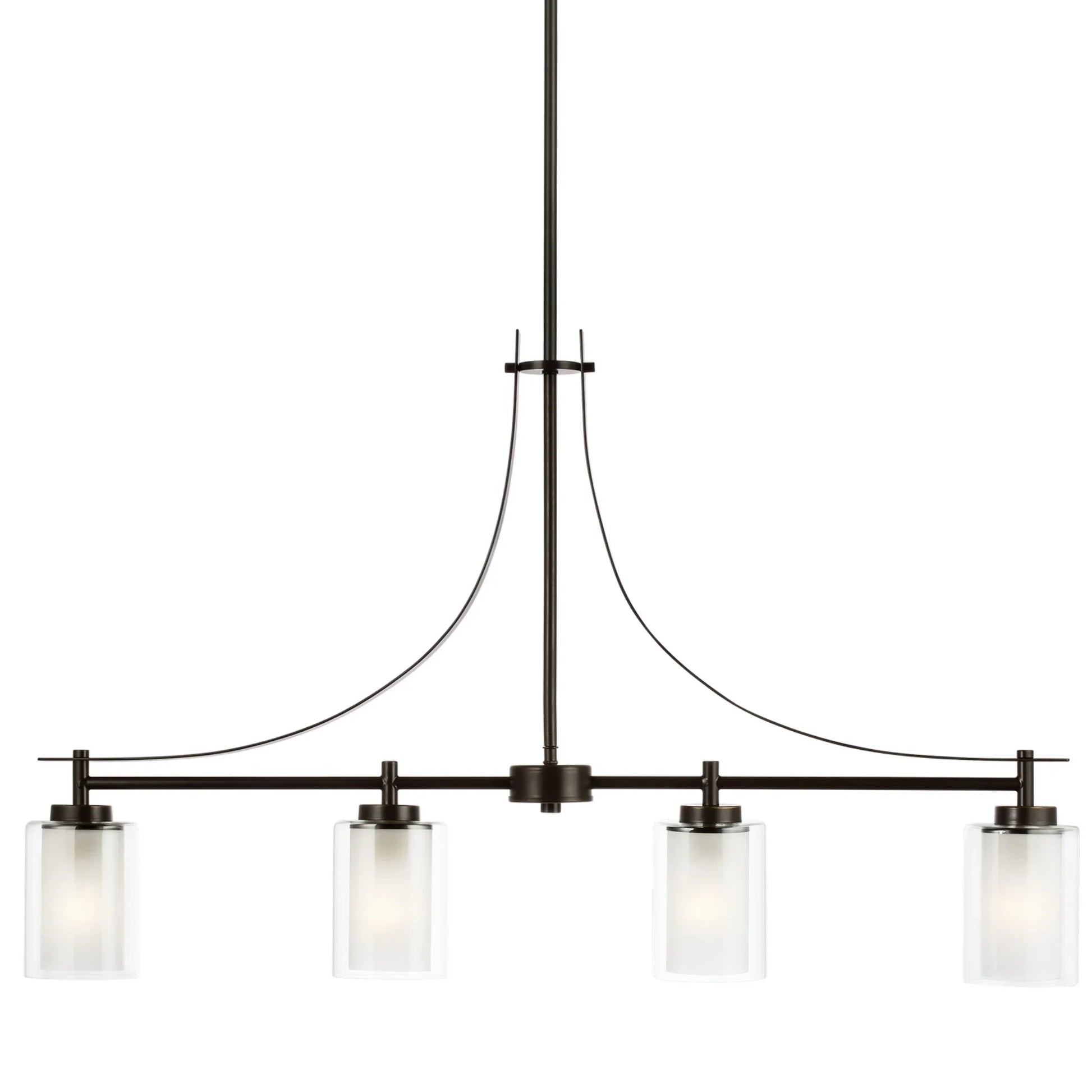 Elmwood Park 40" 4-Light LED Linear Pendant, Bronze Finish - Bees Lighting