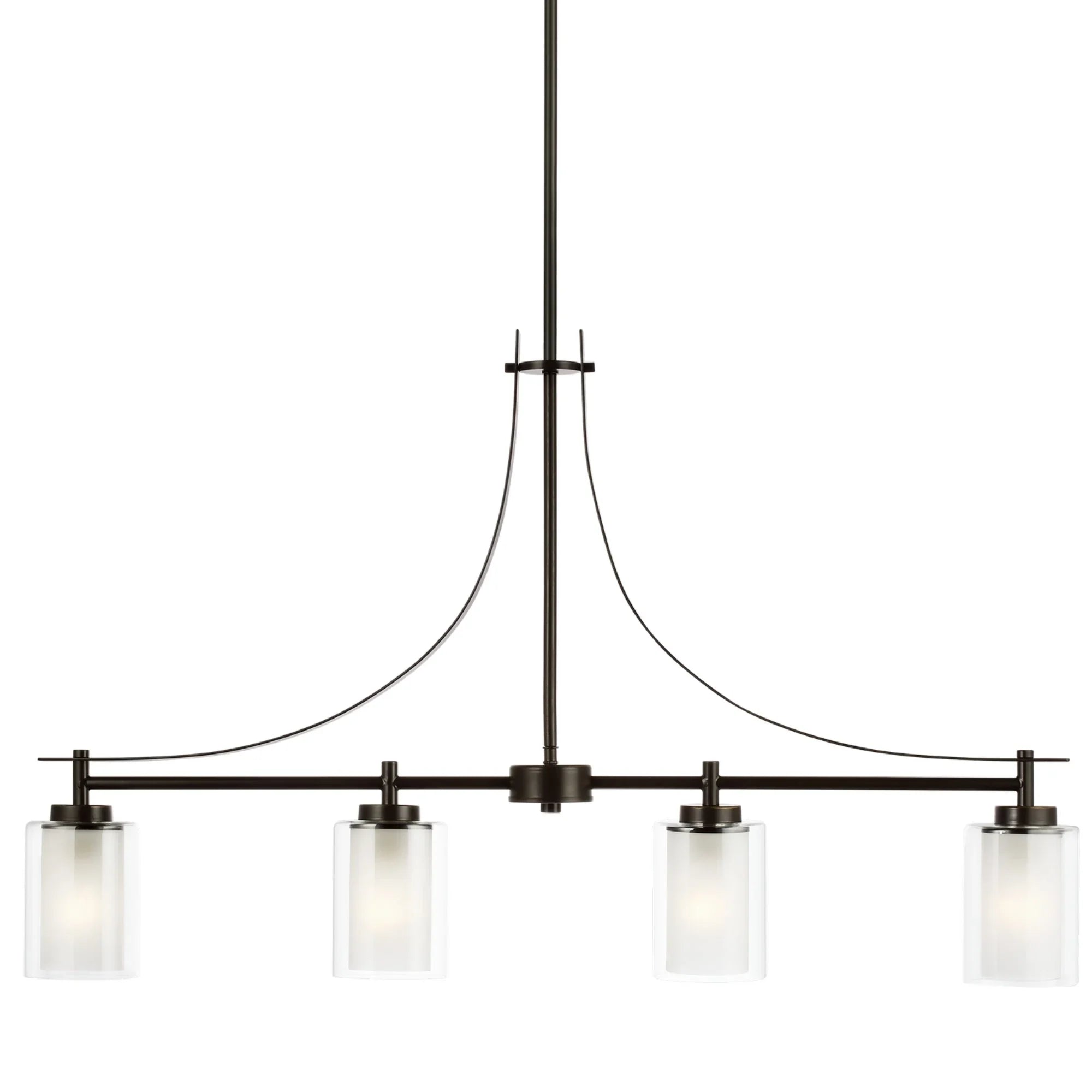 Elmwood Park 40" 4-Light LED Linear Pendant, Bronze Finish - Bees Lighting