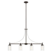 Elmwood Park 40" 4-Light LED Linear Pendant, Bronze Finish - Bees Lighting