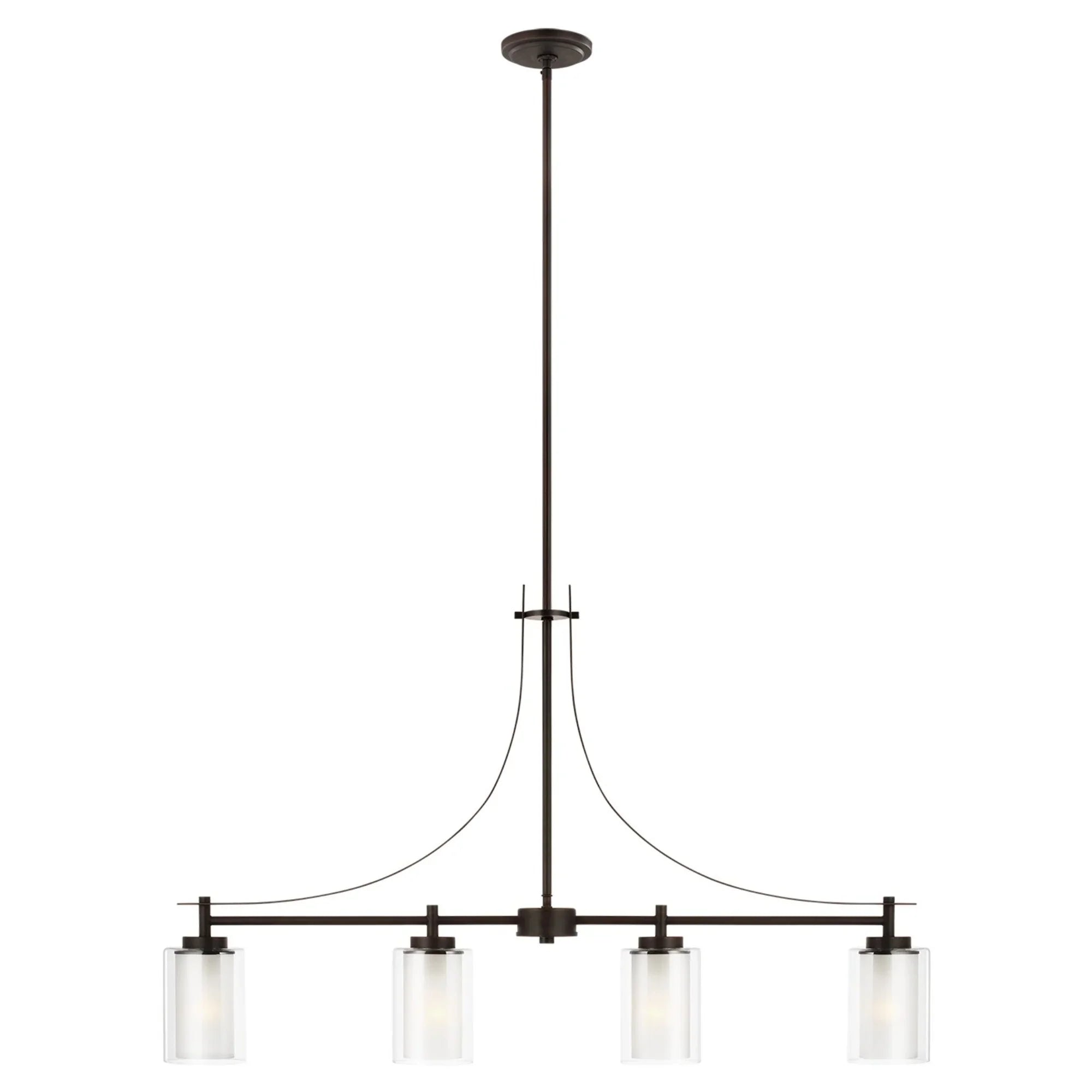 Elmwood Park 40" 4-Light LED Linear Pendant, Bronze Finish - Bees Lighting