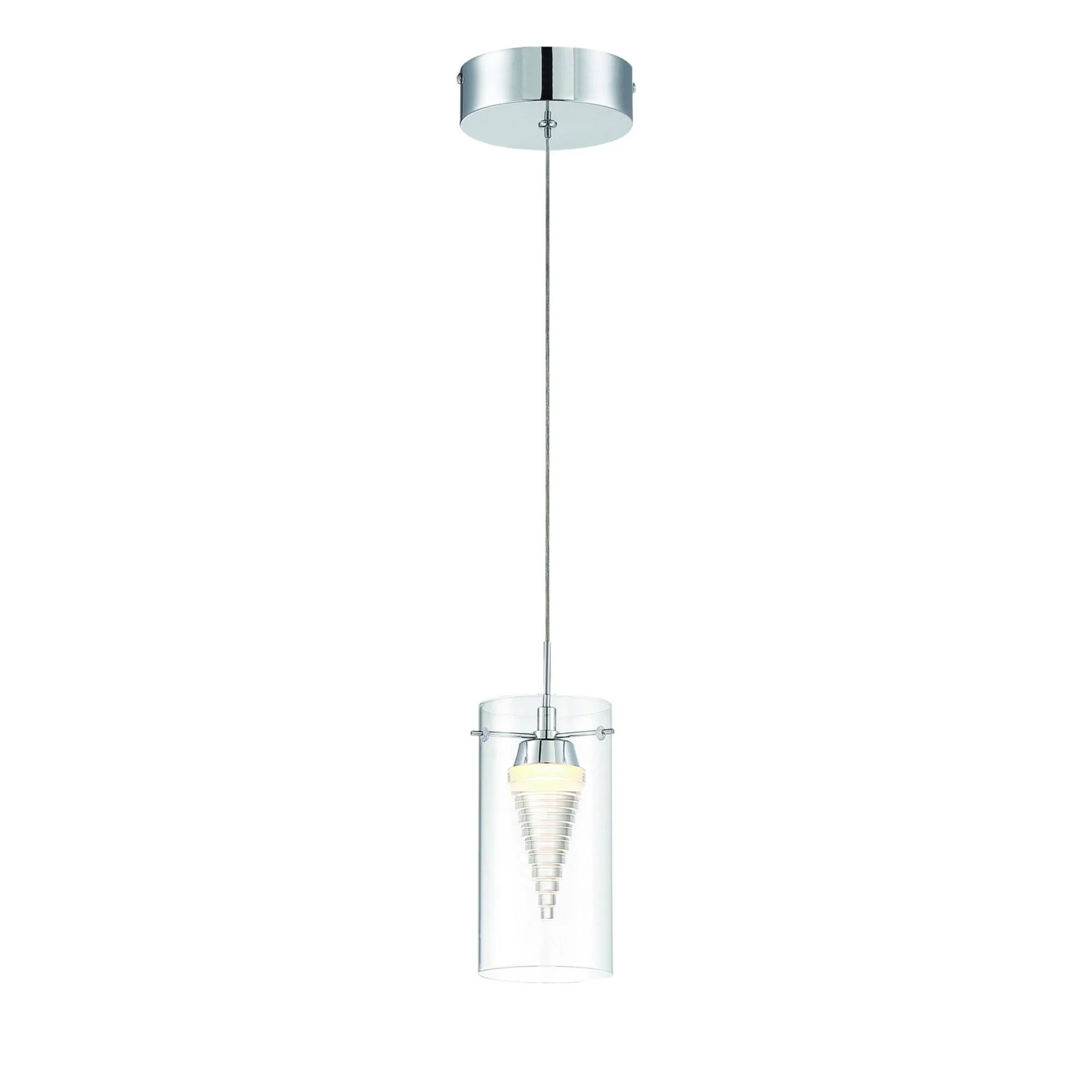 Funnel Cloud 10" LED Mini Pendant, Chrome Finish - Bees Lighting