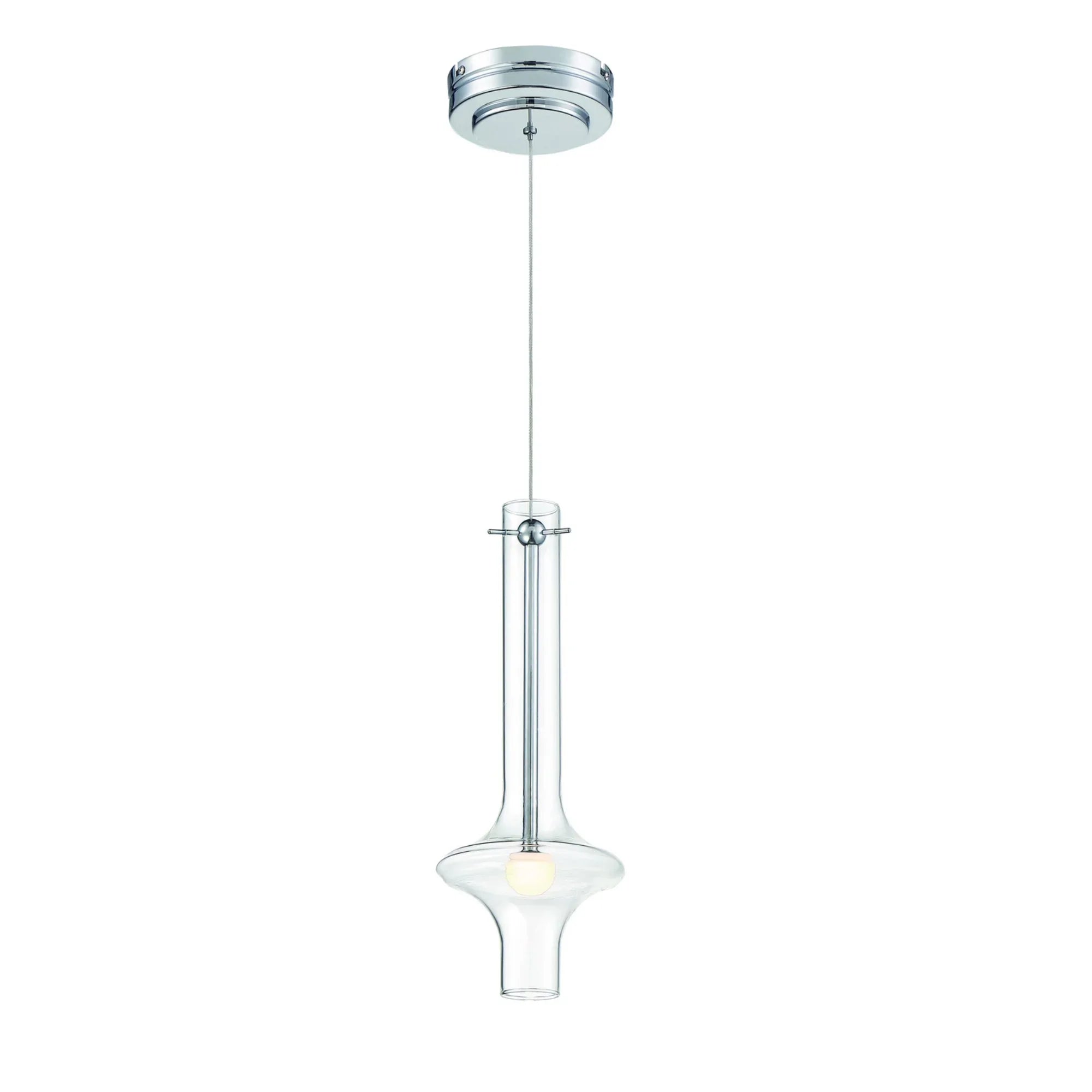 Bottleneck 7" LED Pendant, Chrome Finish - Bees Lighting