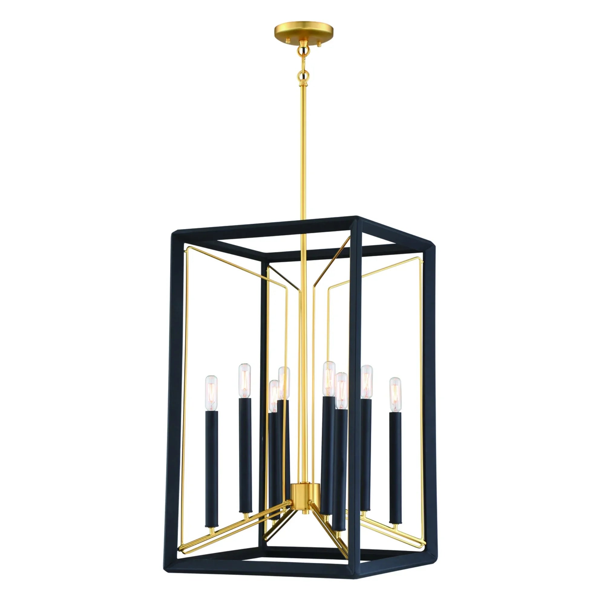 Sable Point 30" 8-Light Pendant, Sand Coal & Honey Gold Accents - Bees Lighting