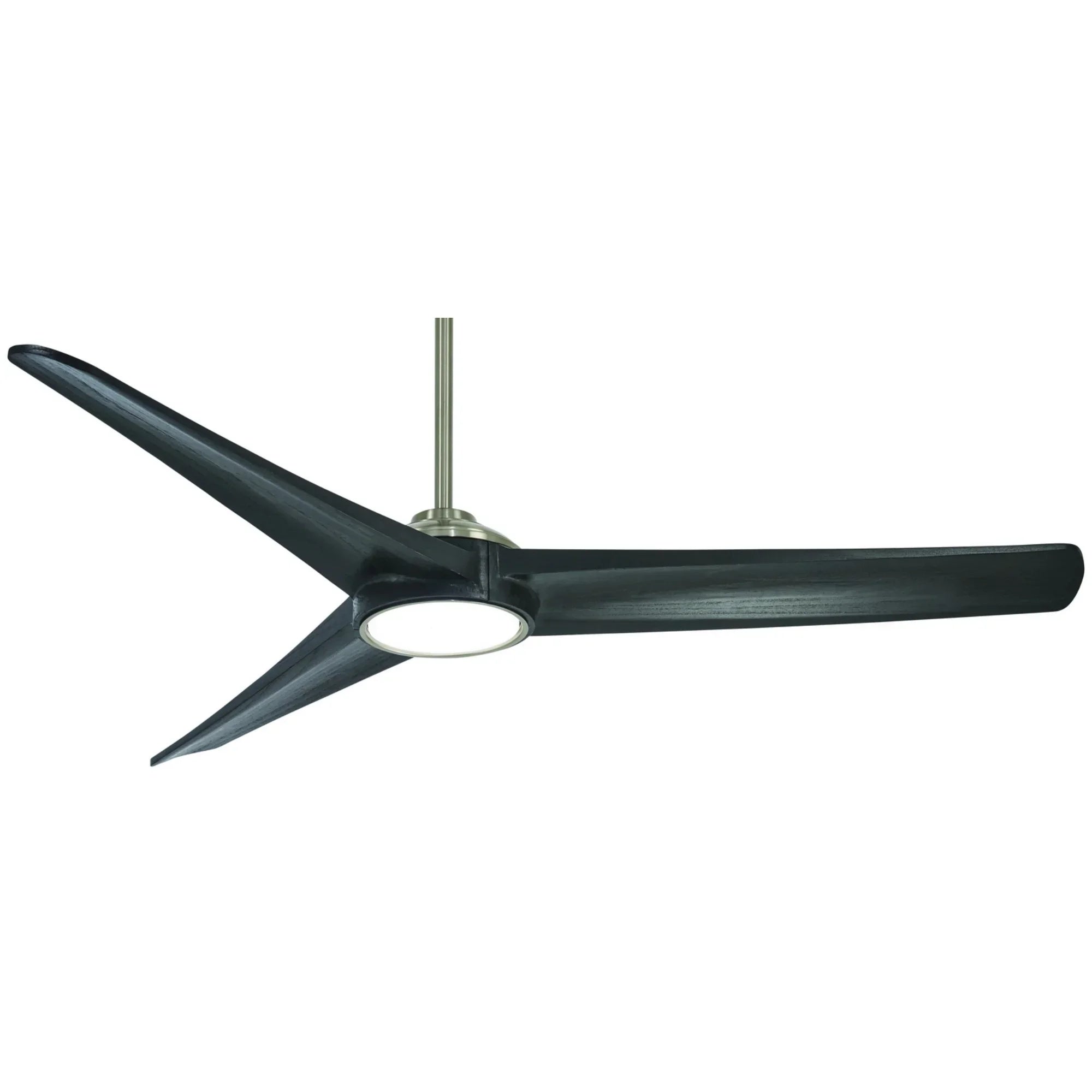Timber LED 68" Smart Ceiling Fan, Brushed Nickel with Black Coal Blades - Bees Lighting