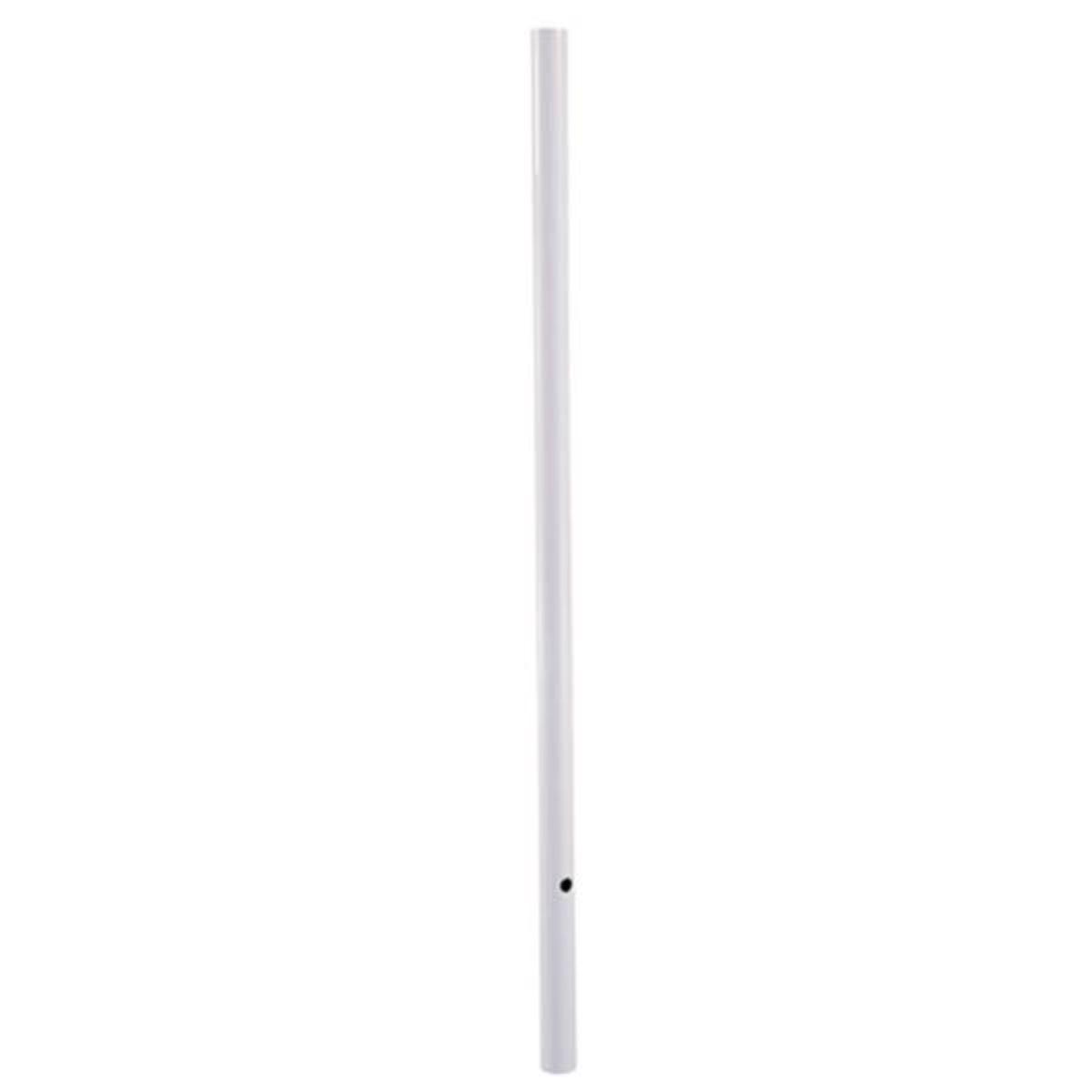 7 Ft Round Aluminum Direct Burial Pole 3 In. Shaft Glossy White Finish