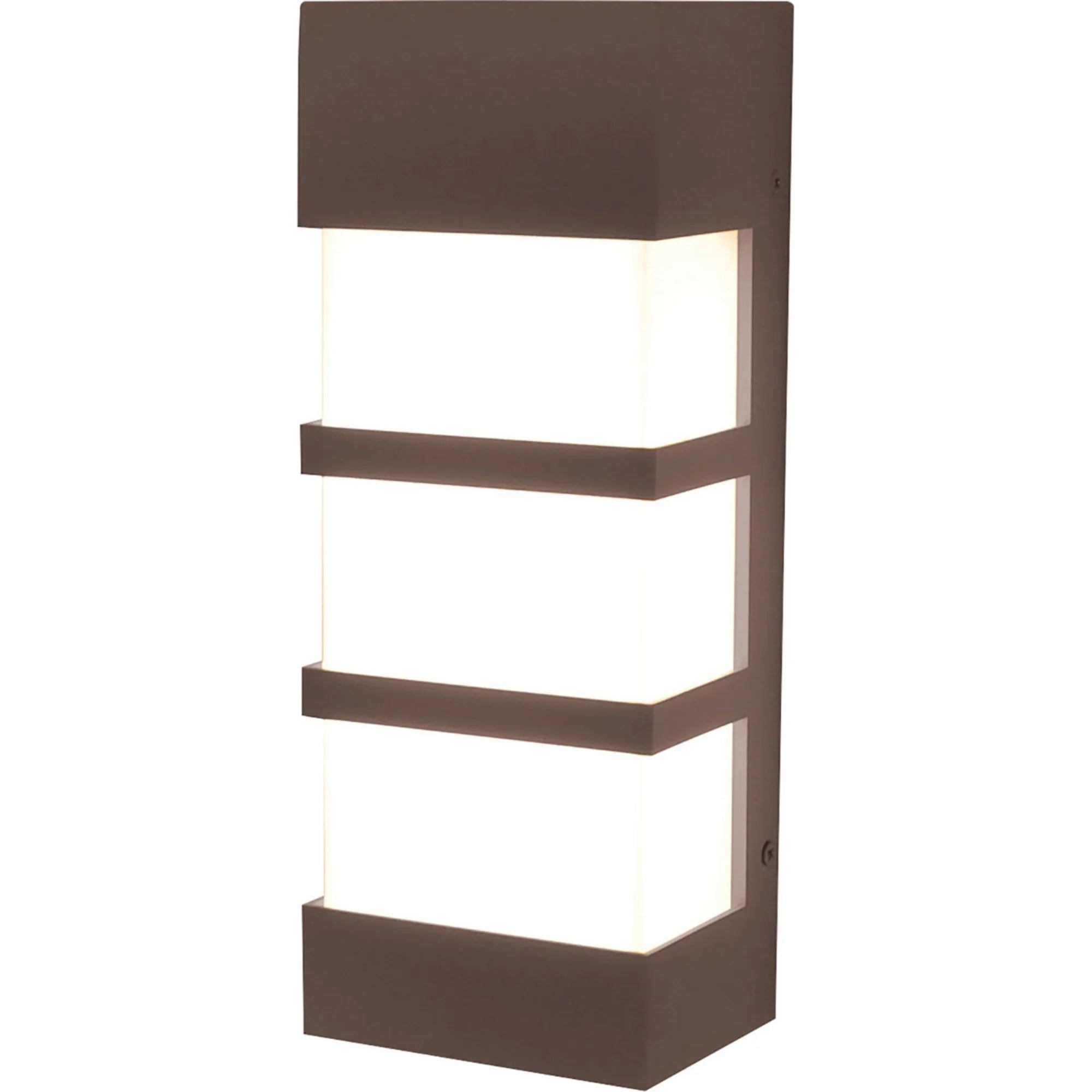 State 12" LED Outdoor Wall Sconce, Textured Bronze Finish, with Photocell - Bees Lighting