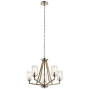 Deryn 24" 5-Light Chandelier, Distressed Antique Gray Finish - Bees Lighting