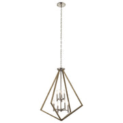 Deryn 30" 8-Light Chandelier, Distressed Antique Gray Finish - Bees Lighting