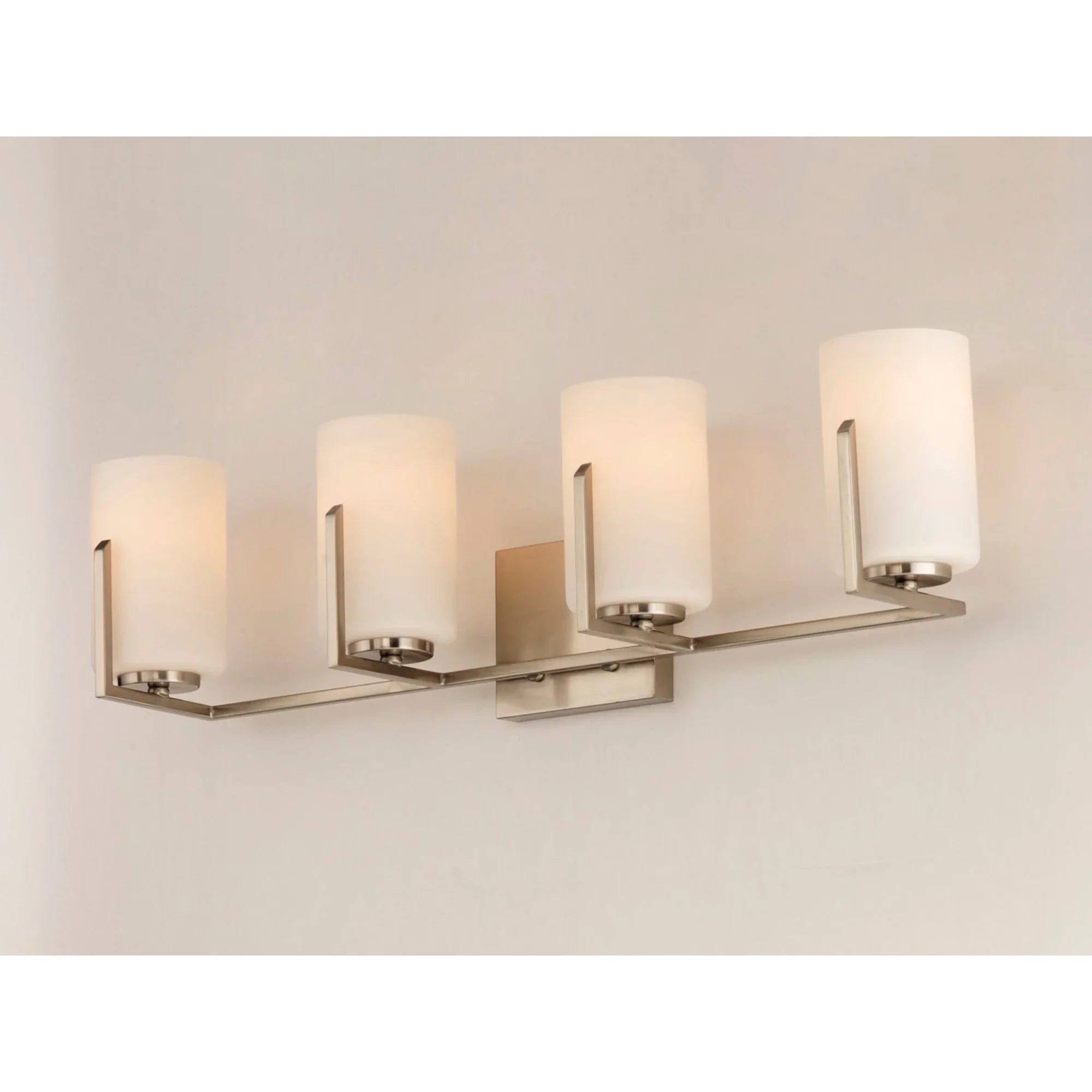 Dart 30" 4 Lights Vanity Light, Satin Nickel Finish - Bees Lighting