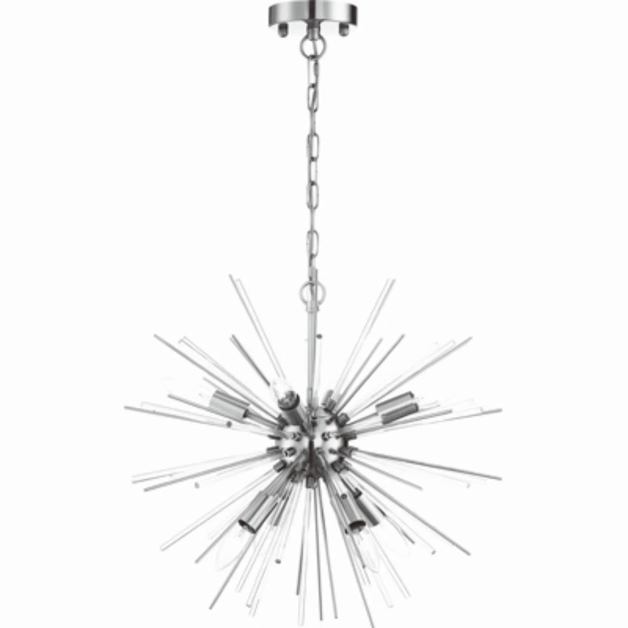 Cirrus 20" 8 Lights Chandelier, Nickel Finish - Bees Lighting