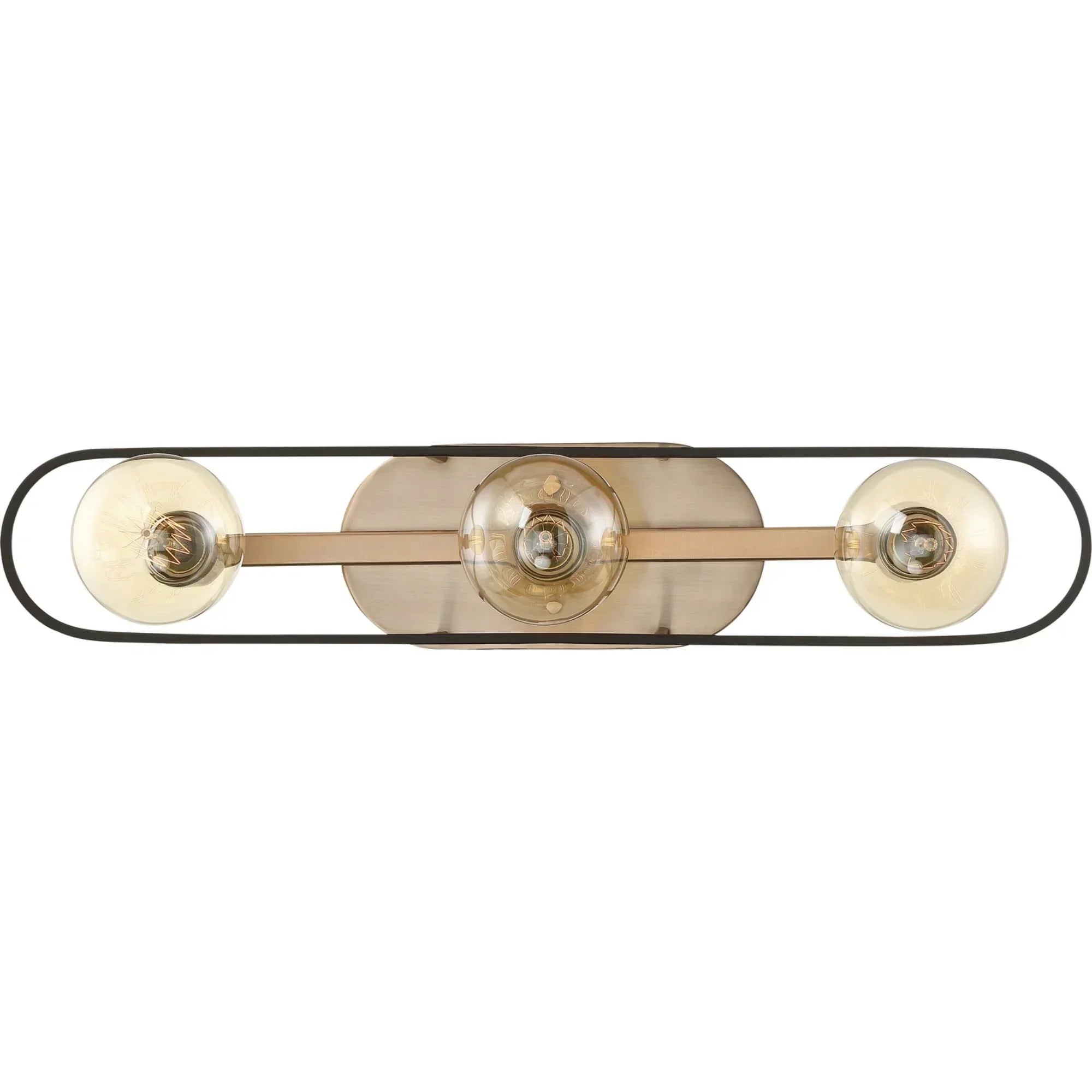 Chassis Vanity Light Copper Brushed Brass and Matte Black Finish - Bees Lighting