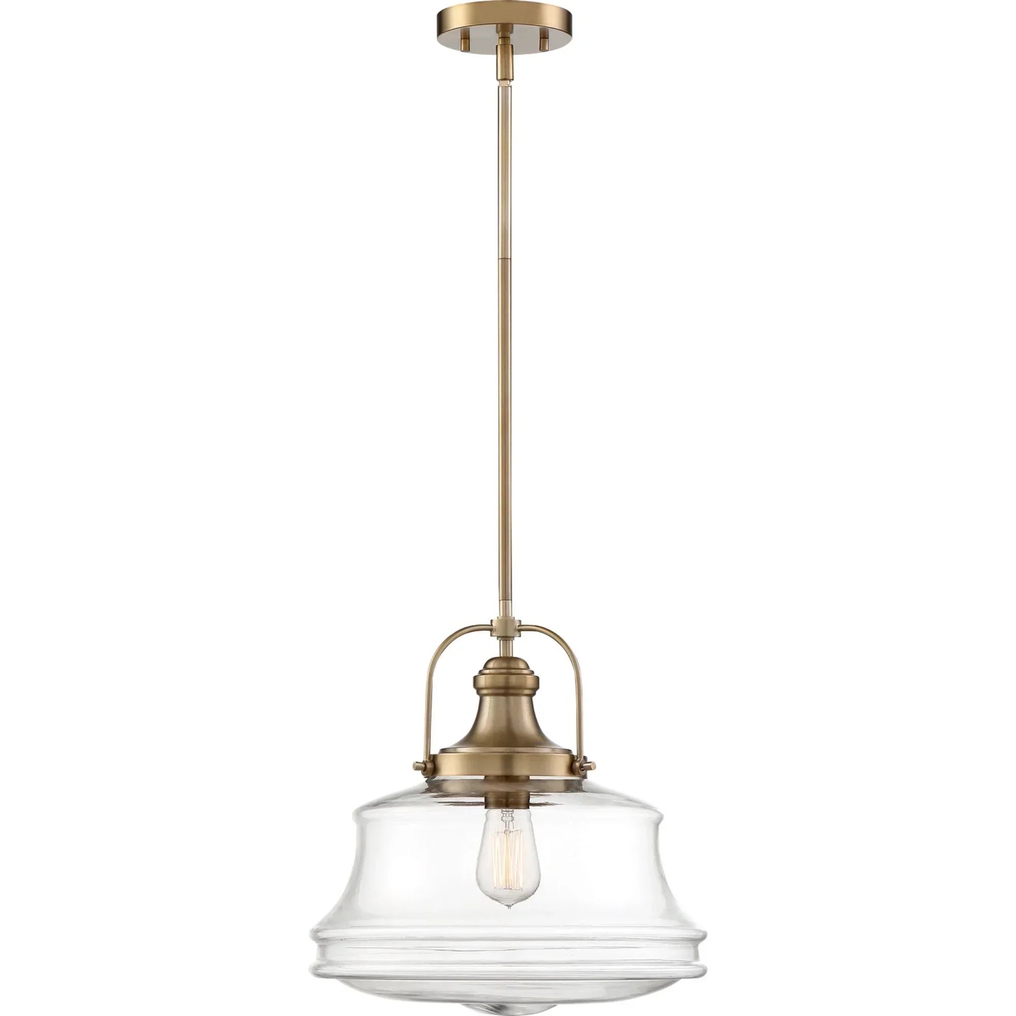 Basel 14 in. 1 Light Pendant Light, Clear Glass - Bees Lighting