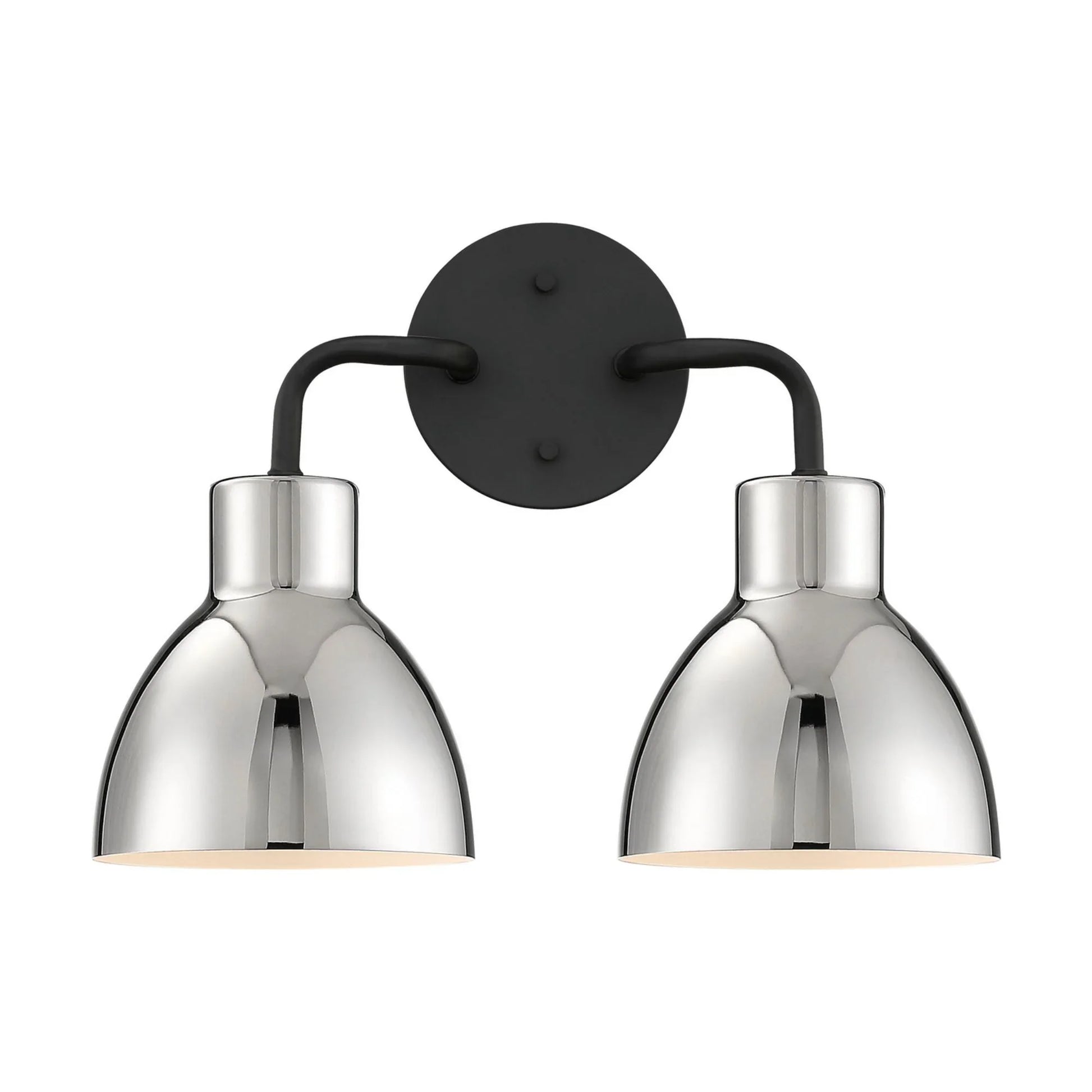 Sloan 14" 2 Lights Vanity, Black and Nickel Finish - Bees Lighting