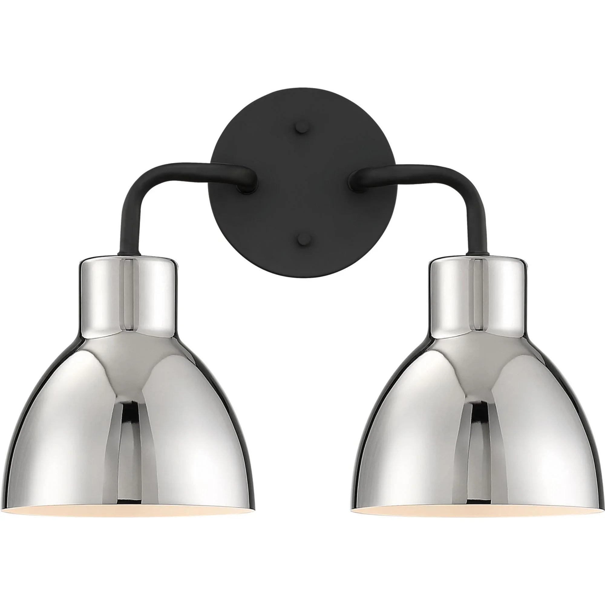 Sloan 14" 2 Lights Vanity, Black and Nickel Finish - Bees Lighting