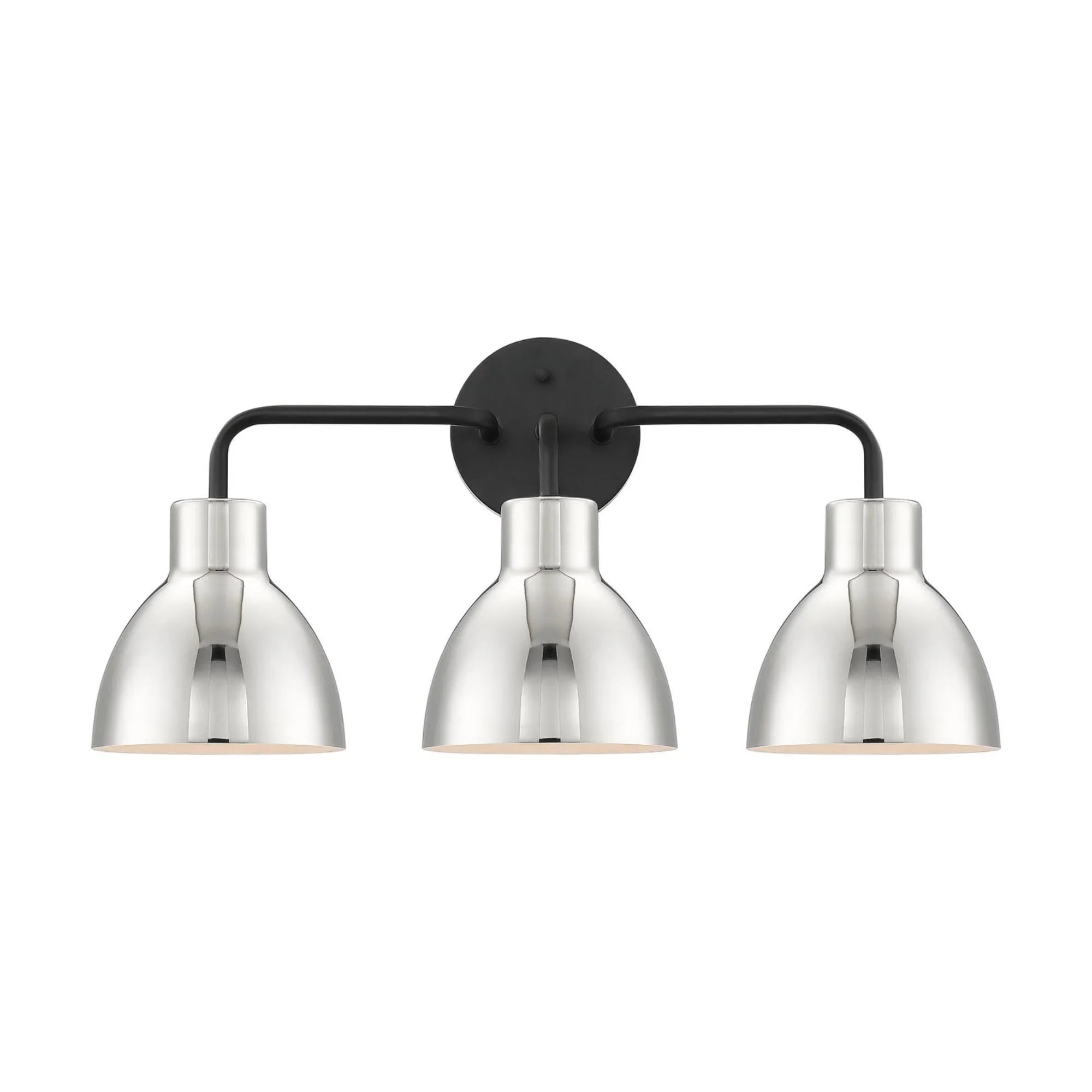 Sloan 22" 3 Lights Vanity, Black and Nickel Finish - Bees Lighting