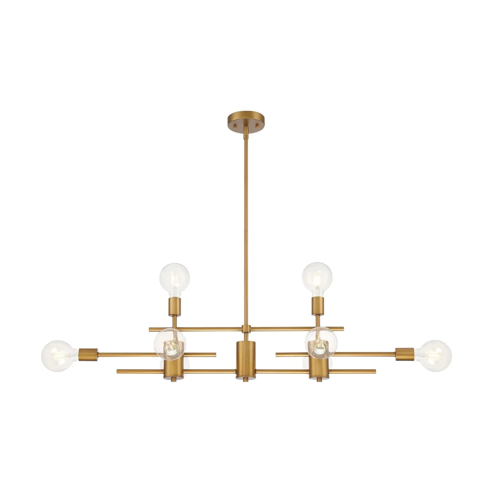 Delphi 45" 8 Lights Pendant, Gold Finish - Bees Lighting