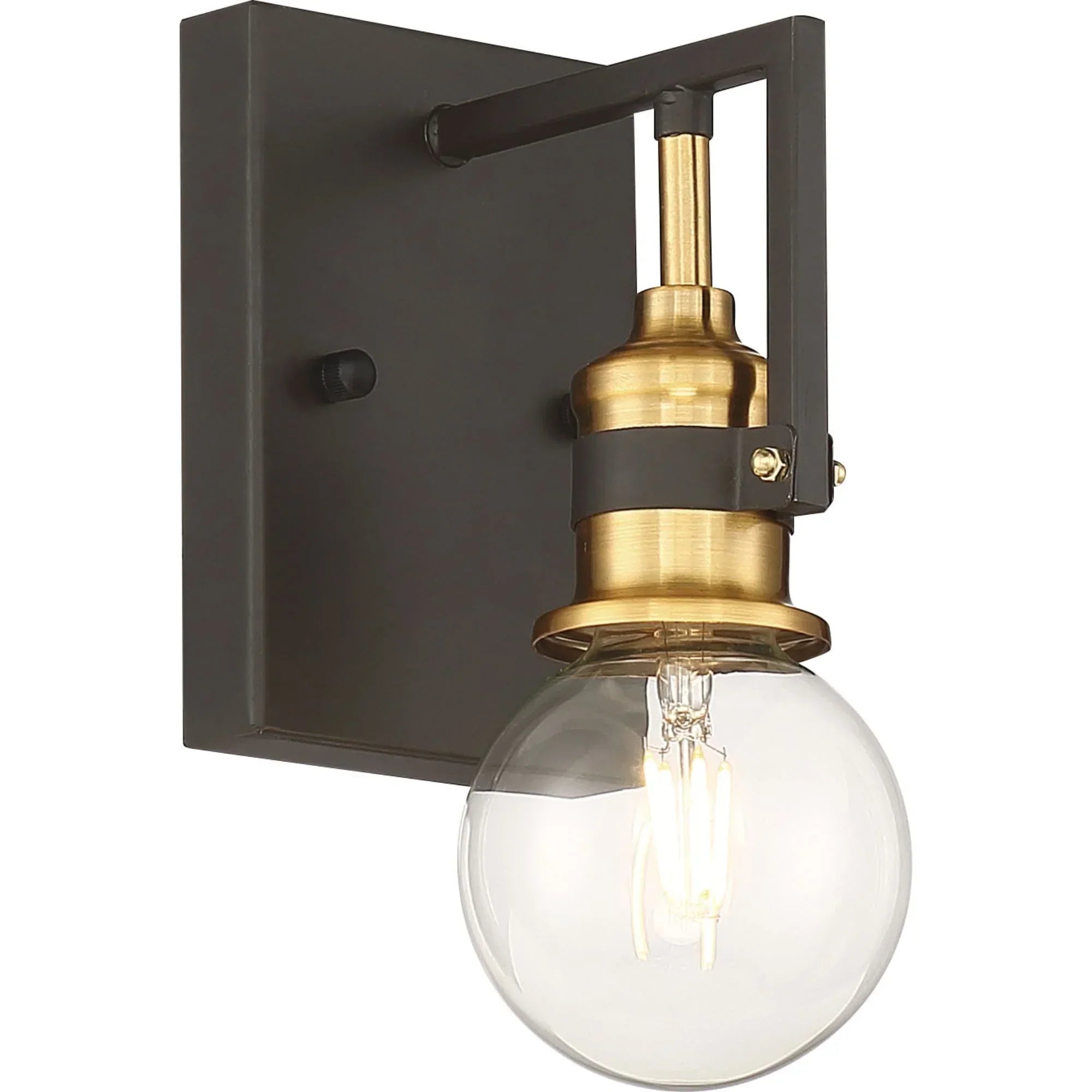 Intention Vanity Light Warm Brass and Black Finish - Bees Lighting