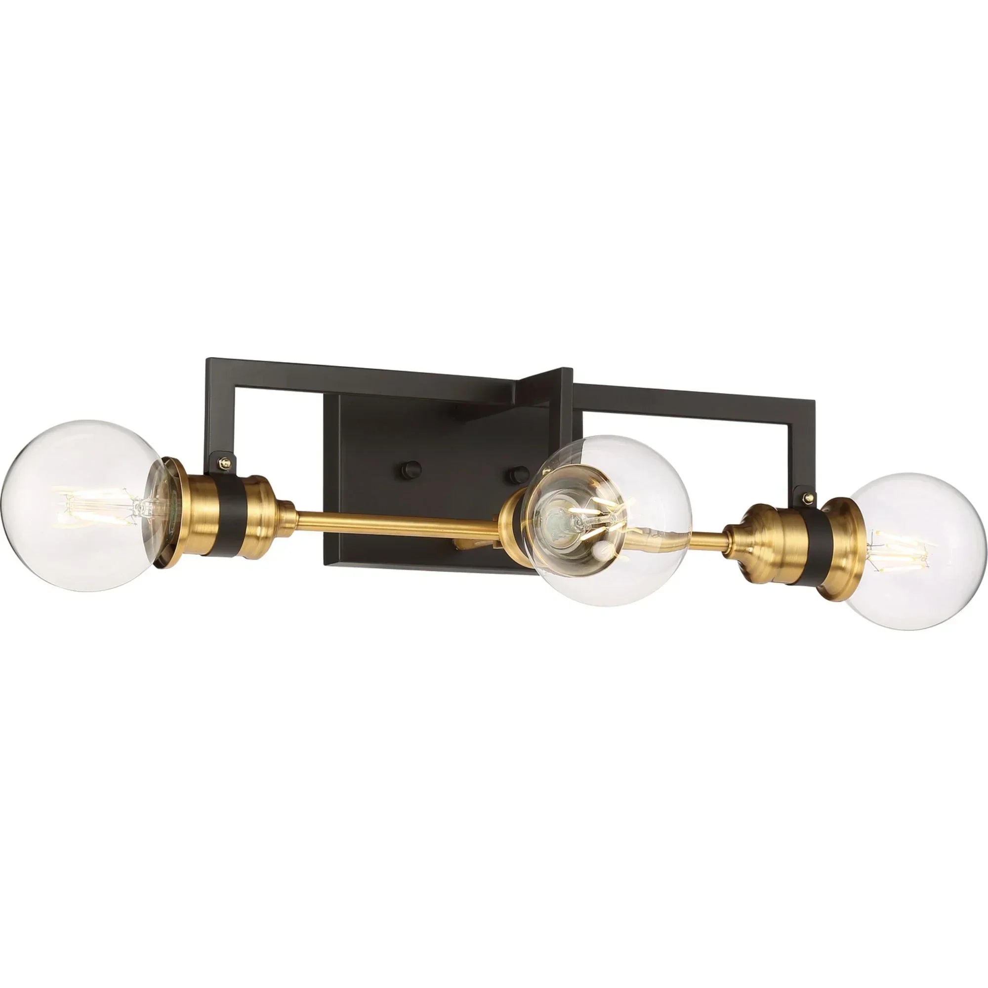 Intention Vanity Light Warm Brass and Black Finish - Bees Lighting