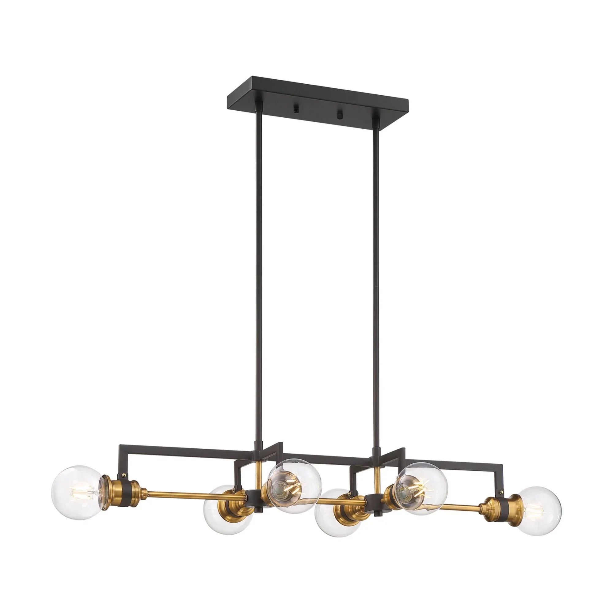 Intention 33" 6 Lights Pendant, Black Finish - Bees Lighting