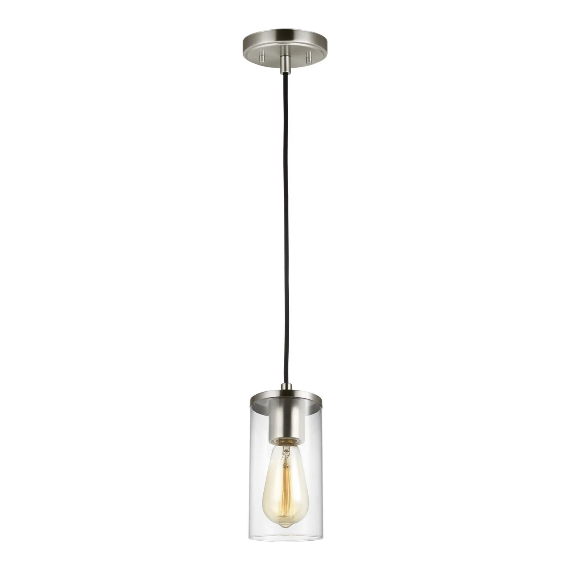 Zire 4" LED Mini Pendant, Brushed Nickel Finish - Bees Lighting