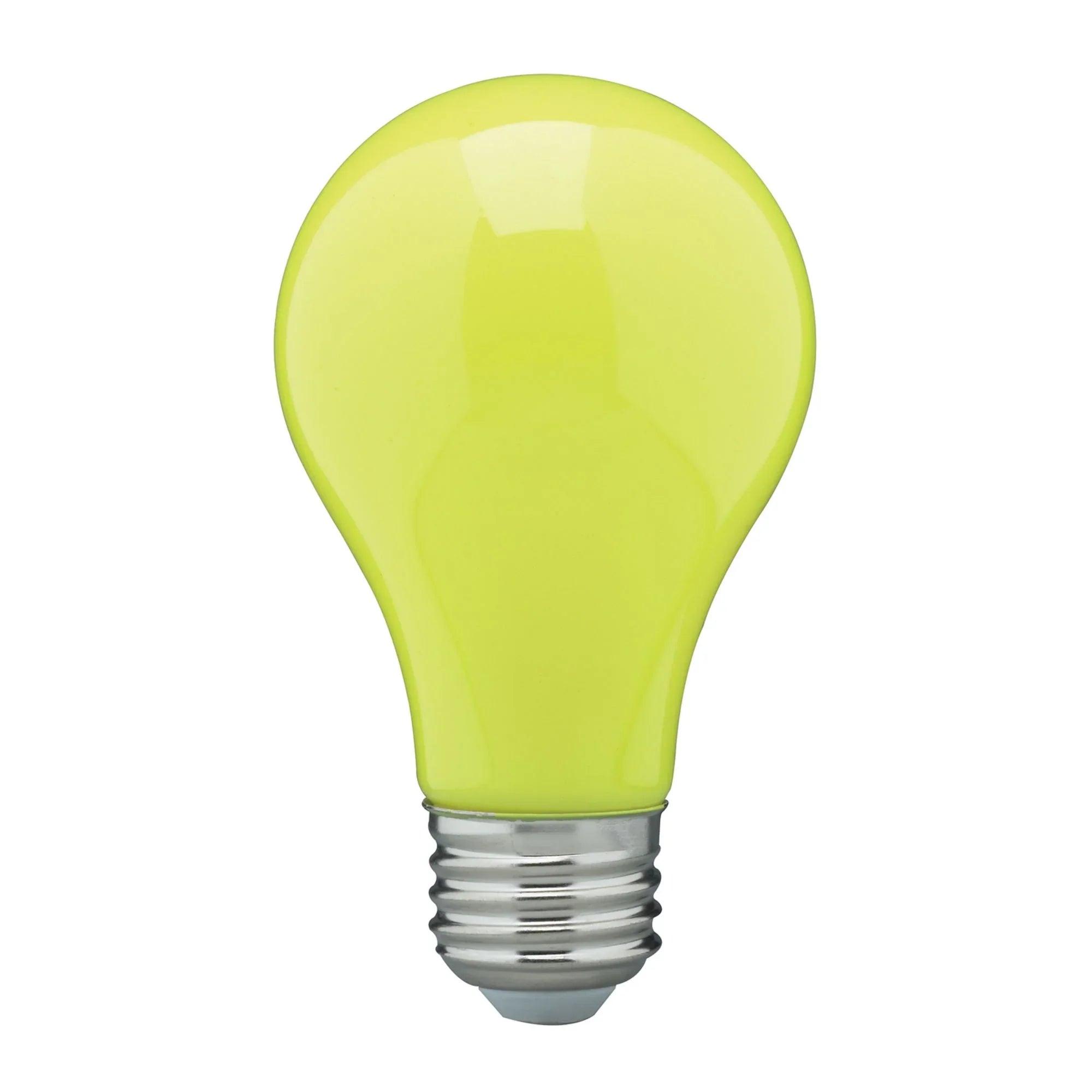 A19 LED Bulb, 8 Watts, E26 Medium Base, Ceramic Yellow Finish, 120V - Bees Lighting