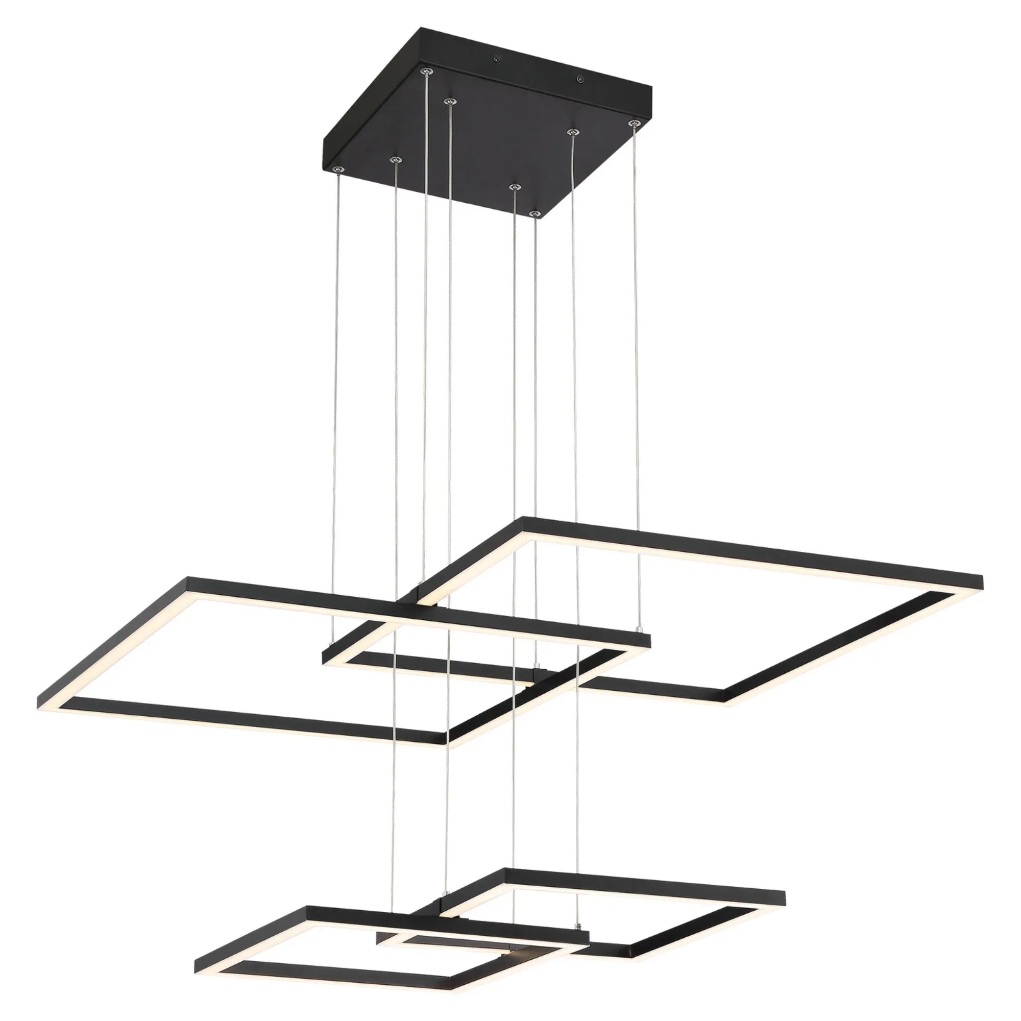 Squared 31" LED Pendant, Black Finish - Bees Lighting