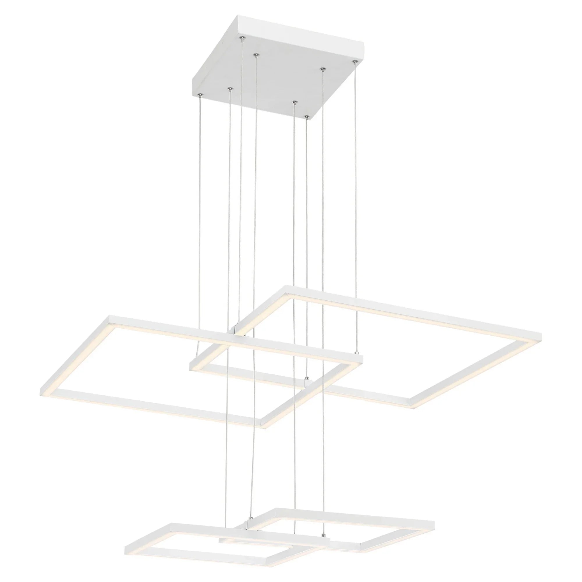 Squared 31" LED Pendant, White Finish - Bees Lighting