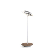 Royyo Silver With Oiled Walnut Modern LED Desk Lamp with USB Port - Bees Lighting