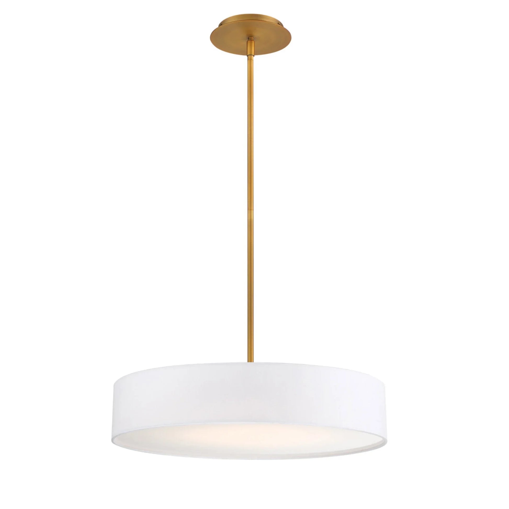 Manhattan 20" LED Pendant, Aged Brass Finish - Bees Lighting