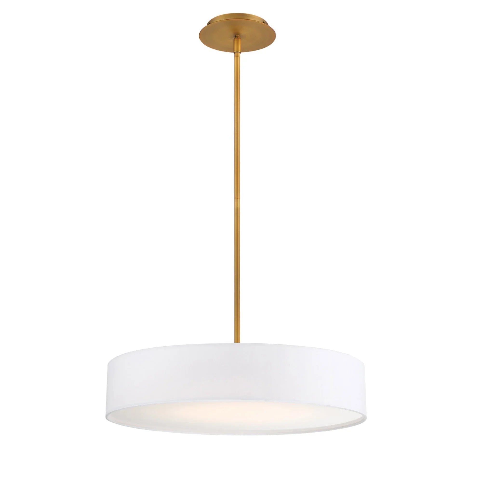 Manhattan 20" LED Pendant, Aged Brass Finish - Bees Lighting