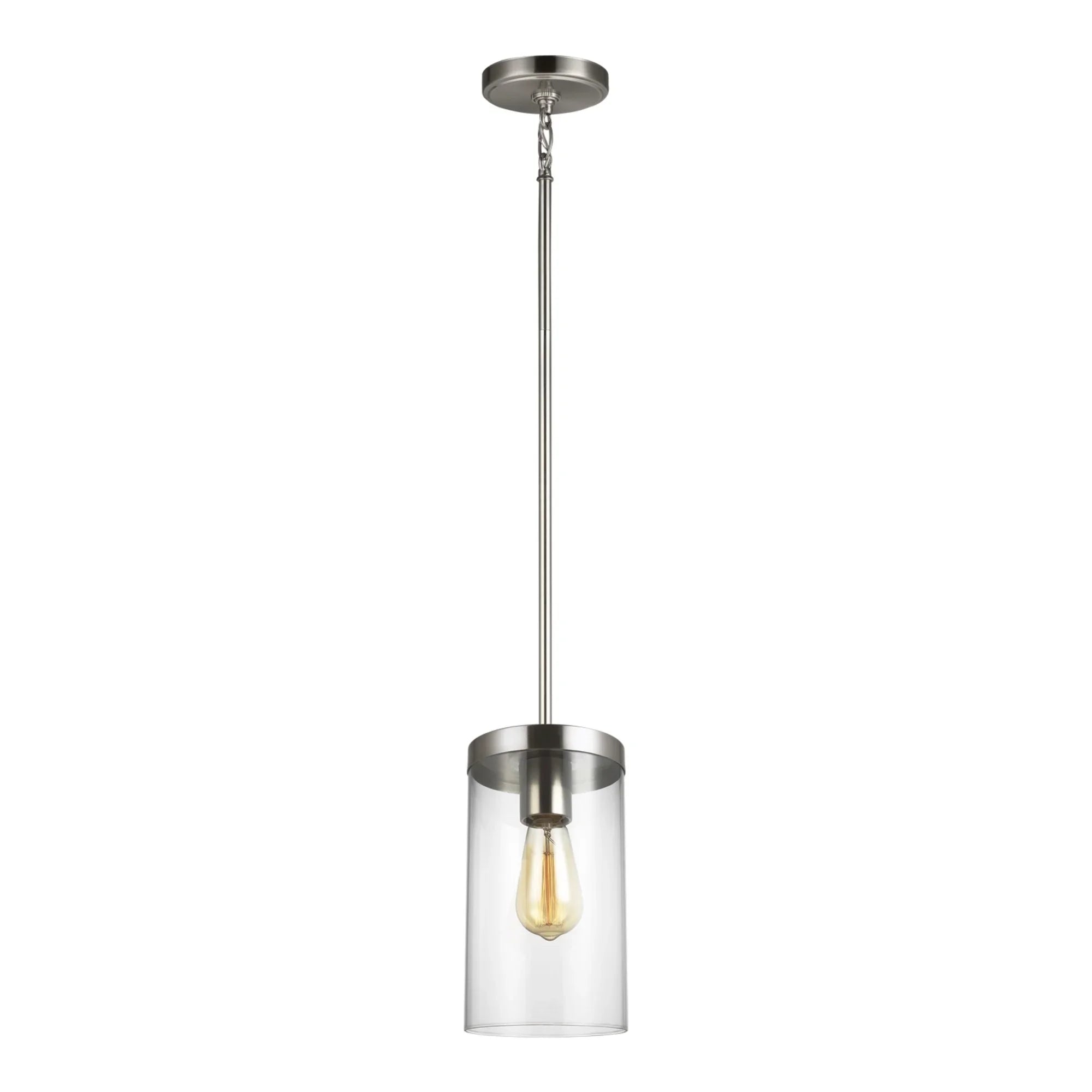 Zire 6" LED Pendant, Brushed Nickel Finish - Bees Lighting