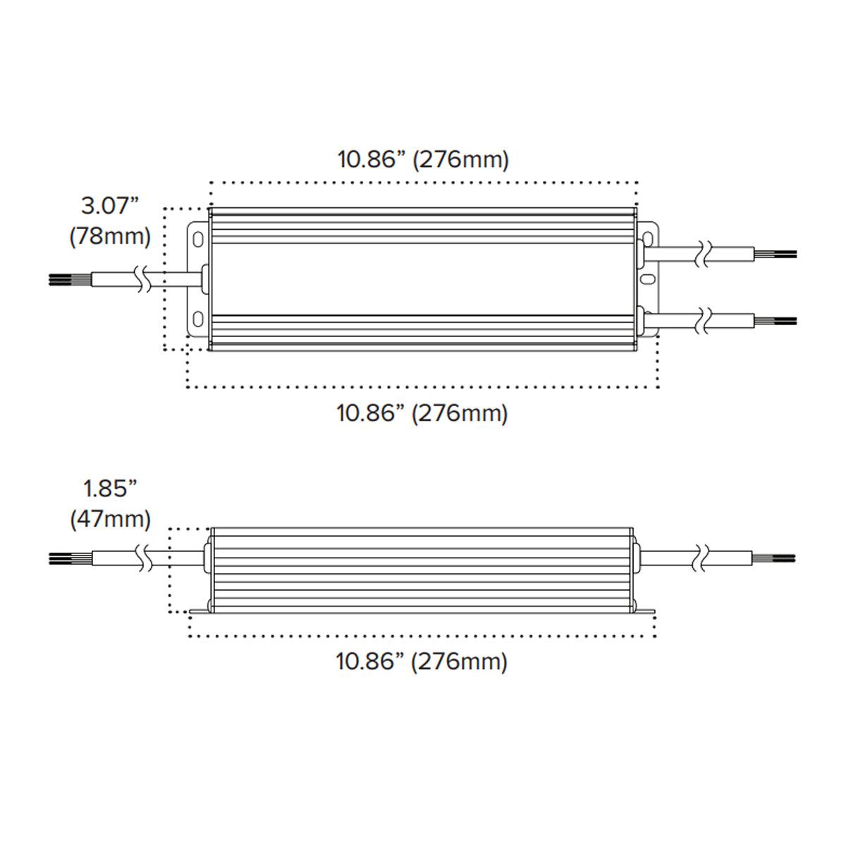 Adaptive Pro 24VDC LED Driver, 300 Watts, 100-277V Input, Forward and Reverse Phase Dimming