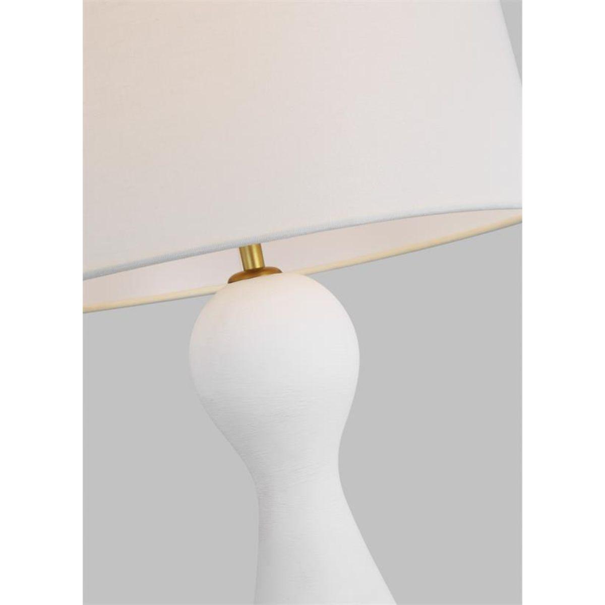 Constance Table Lamp Ceramic Textured White Finish - Bees Lighting